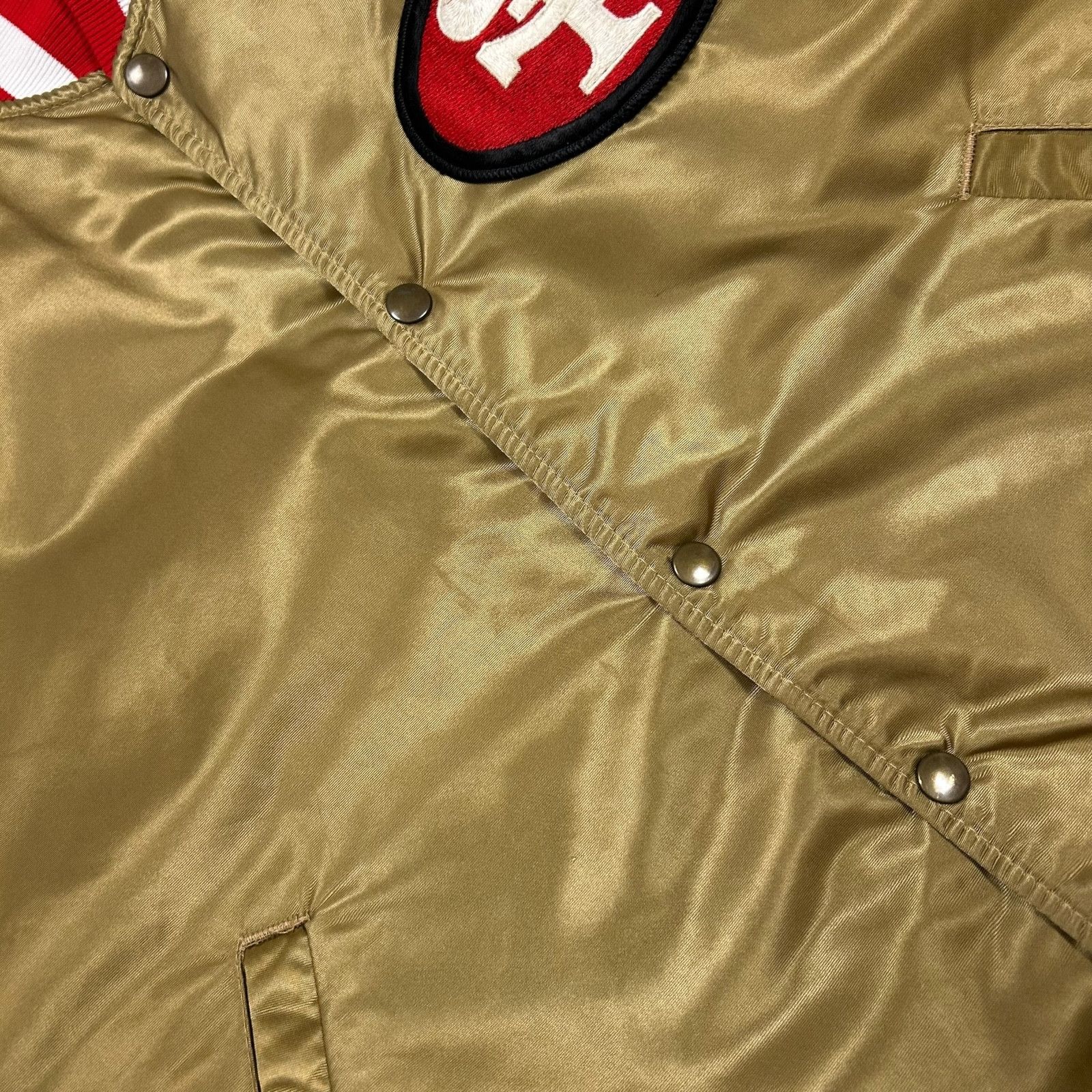 NFL VTG 90s SAN FRANCISCO 49ERS STARTER SATIN JACKET SPELL OUT Size US L / EU 52-54 / 3 - 8 Thumbnail
