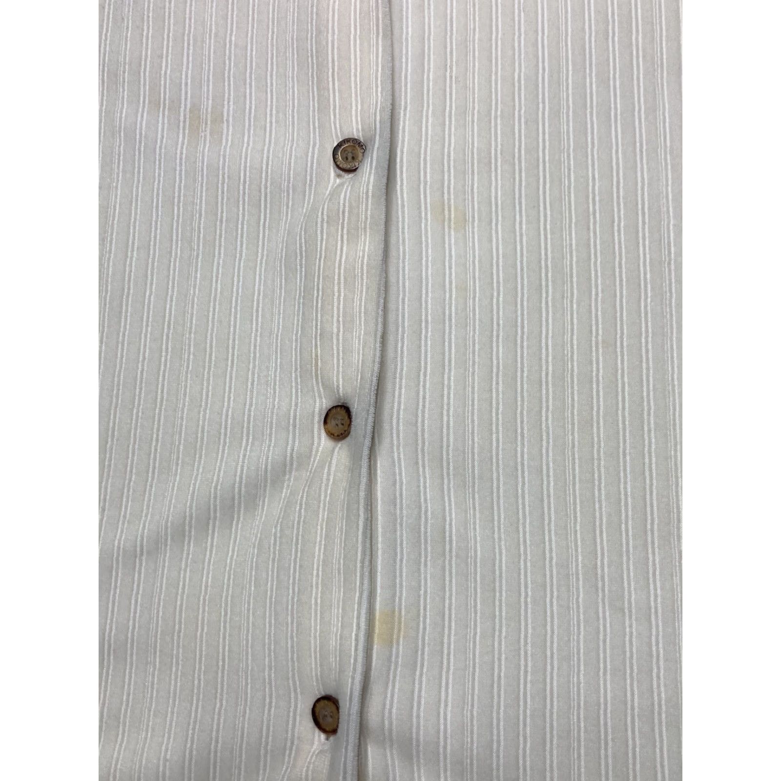 CLOT VINTAGE Beach Shirt Women Large White Terry Button-Up 70s 80s Kikomo Night Beach Night 70s 80s Size L / US 10 / IT 46 - 3 Thumbnail