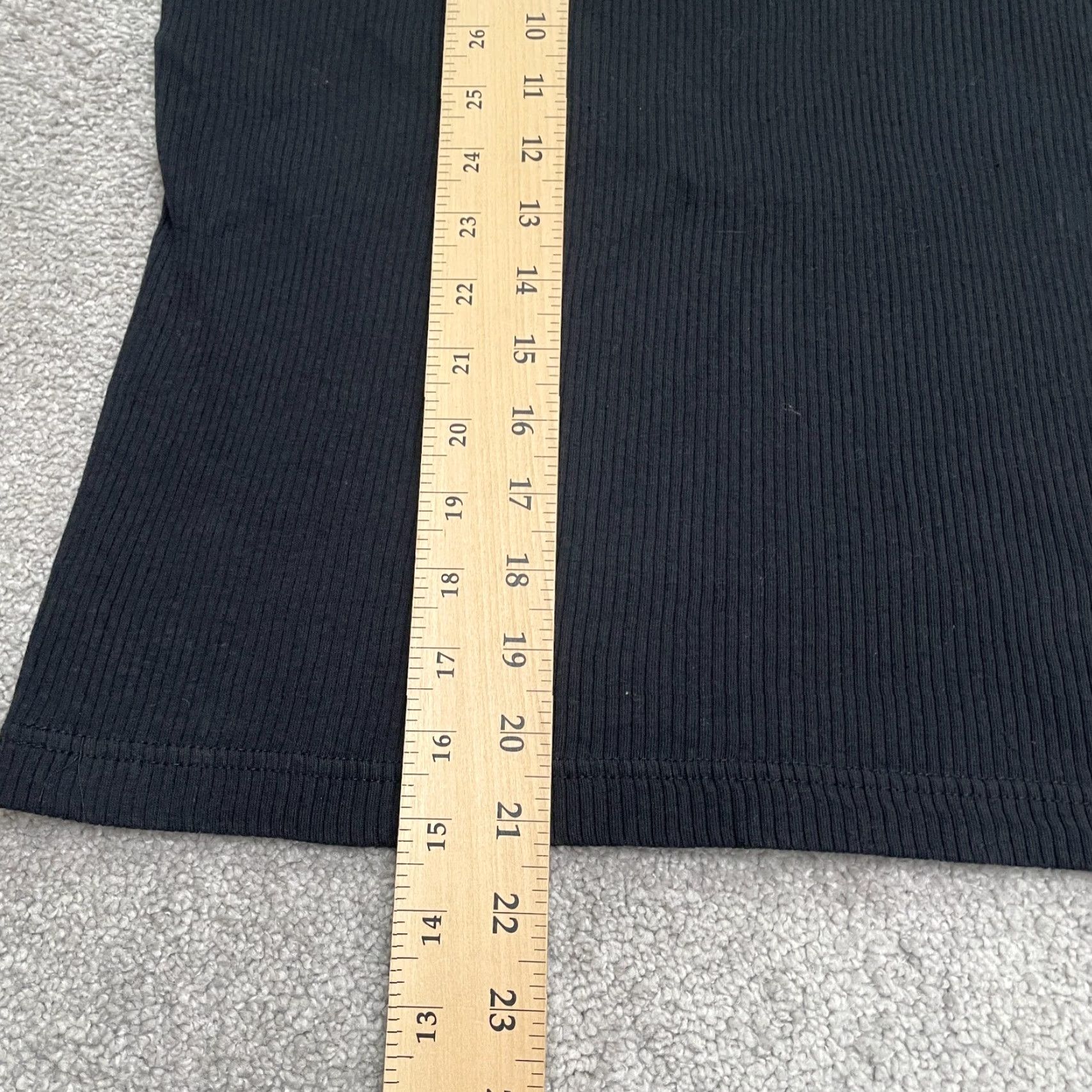 Faded Glory Faded Glory Tank top Womens L Black Cotton Basic Ribbed Knit Sleeveless Casual Stretch Shirt Size L / US 10 / IT 46 - 7 Thumbnail