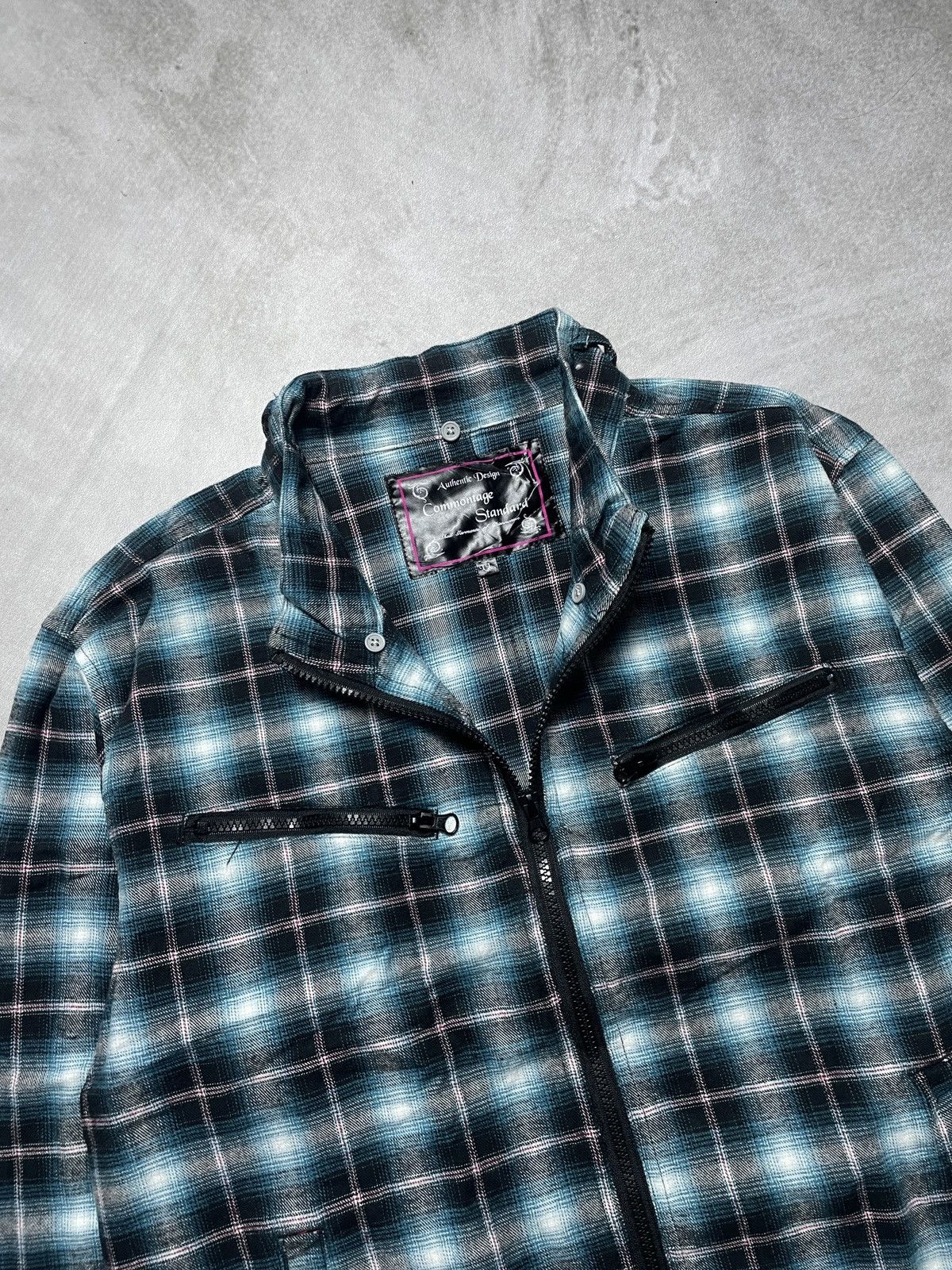 If Six Was Nine 2000’s Commontage Standart - Plaid Bikers Style Jacket Size US L / EU 52-54 / 3 - 7 Thumbnail