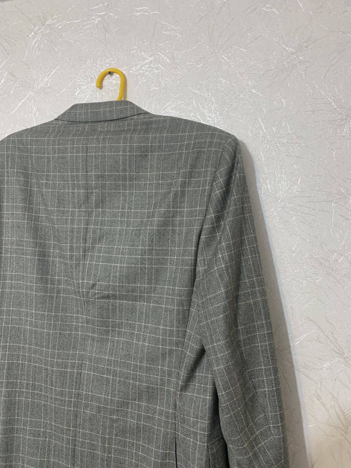 Canali Canali Luxury Grey Wool Plaid Blazer Made in Italy Size 52 Size 52R - 6 Thumbnail