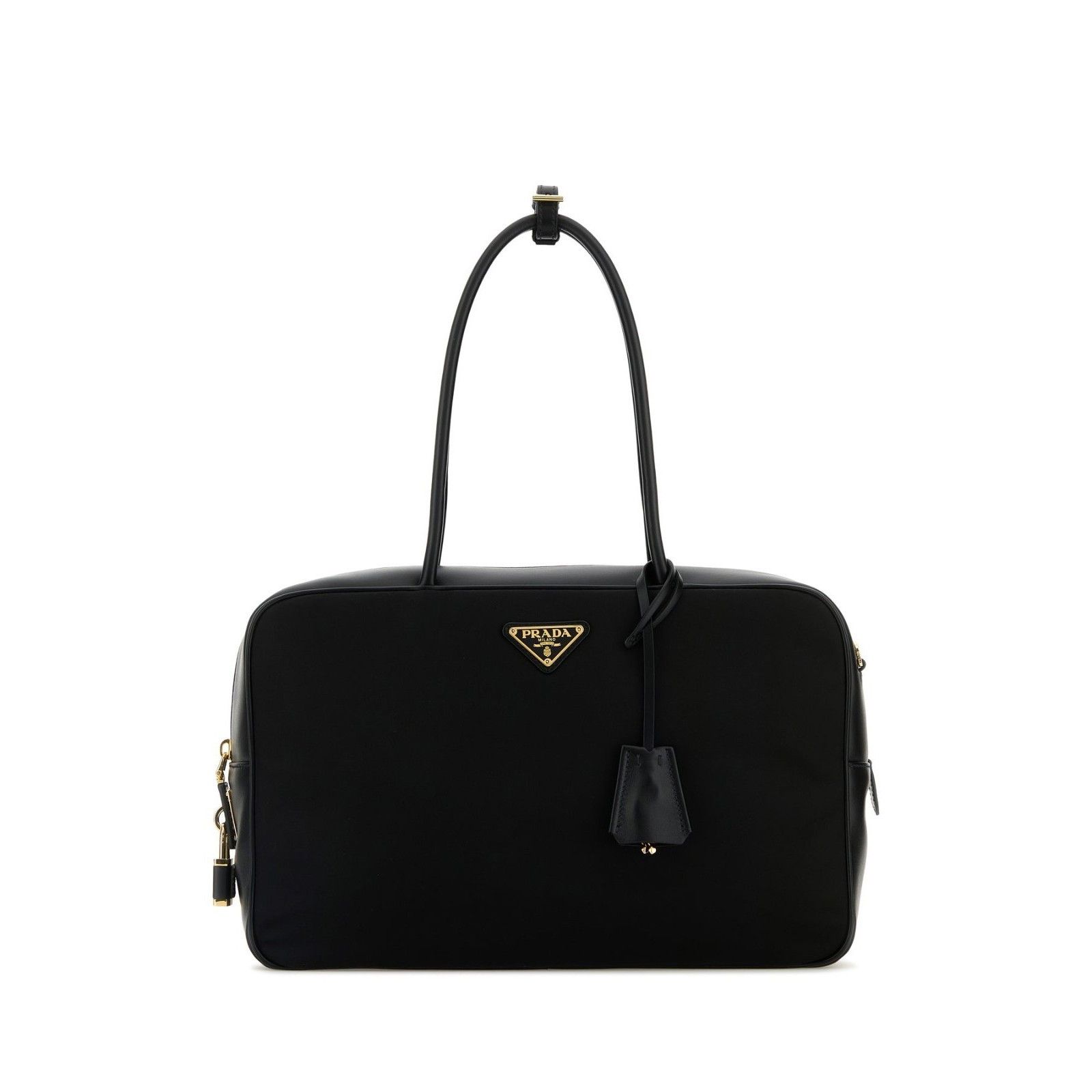 Prada PRADA Black Leather Re-Nylon Shoulder Bag New & Authentic Size ONE SIZE - 1 Thumbnail