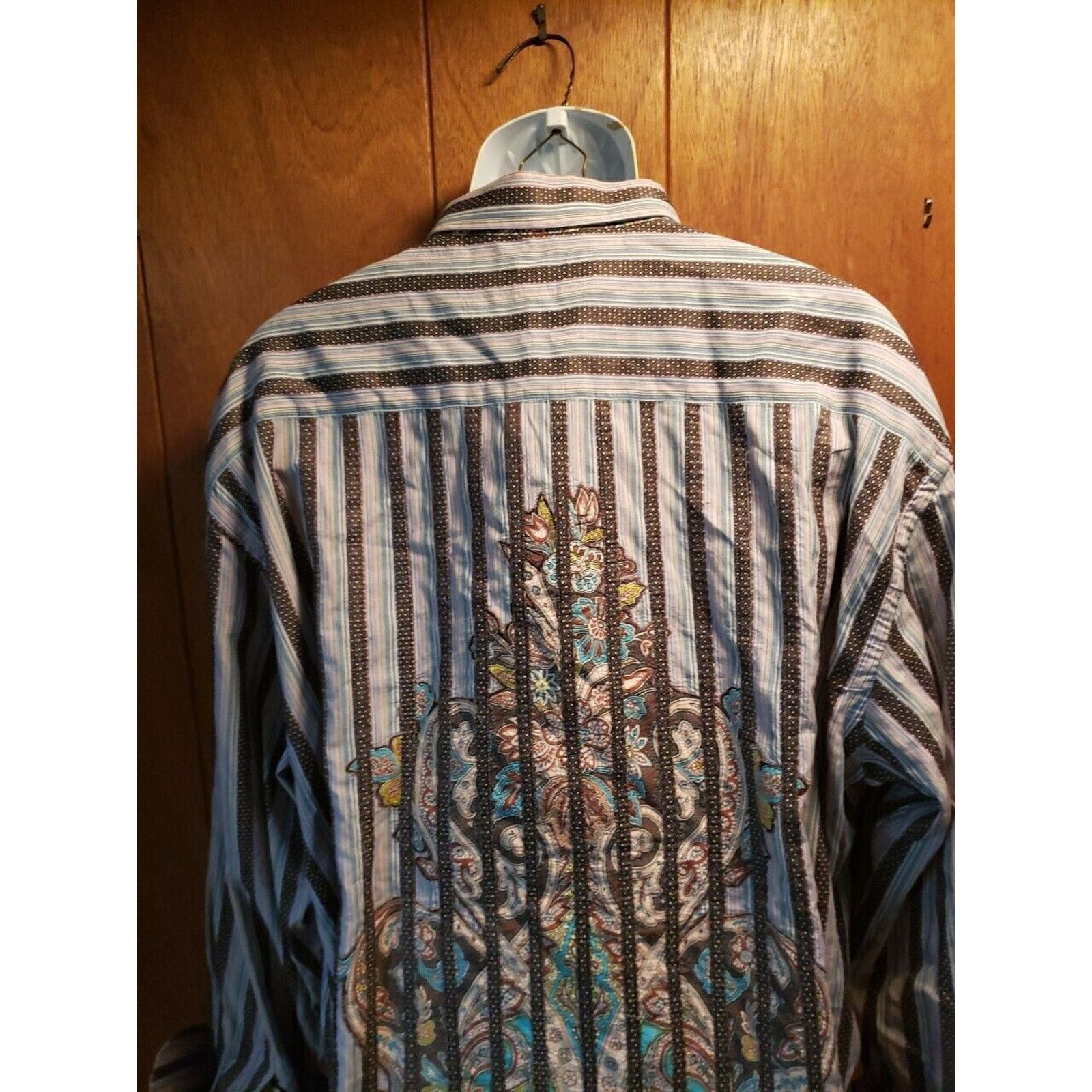 Robert Graham Robert Graham Men’s Shirt 3XL Stripe Dot Check Paisley Size US XXL / EU 58 / 5 - 9 Thumbnail