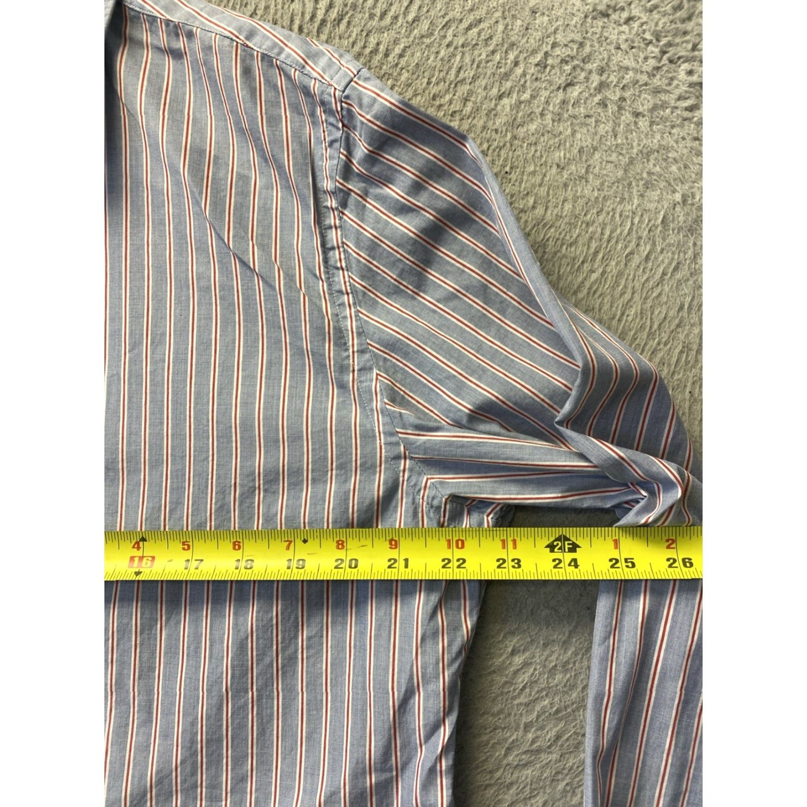 J.Crew J. Crew Button Shirt Men’s Size XL Gray Striped Red Cotton 161-7 Size US XL / EU 56 / 4 - 6 Thumbnail