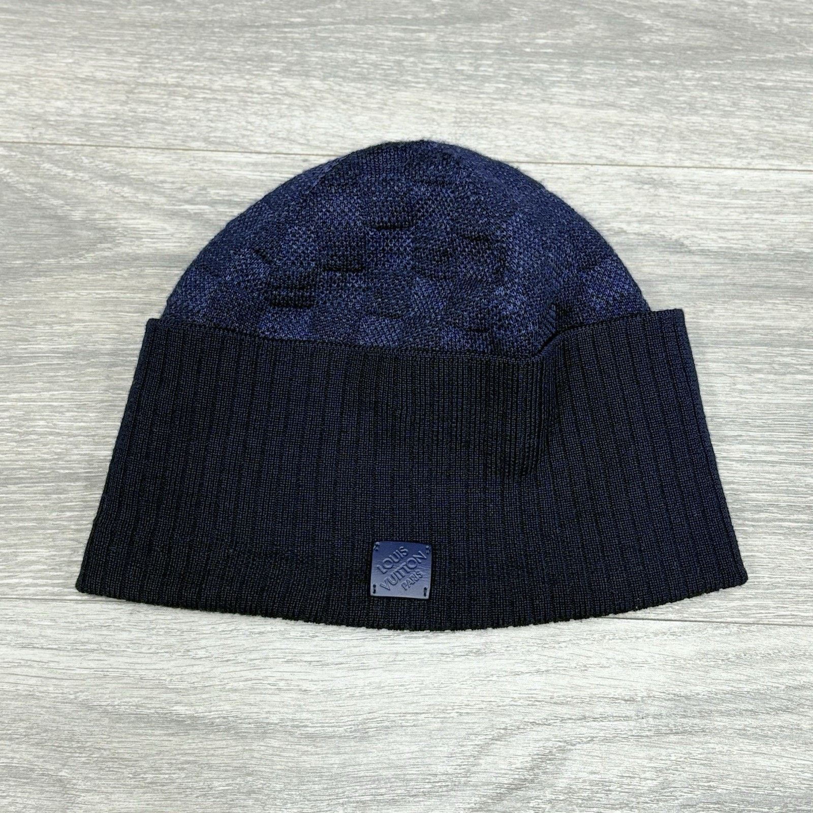 Louis Vuitton Louis Vuitton Wool Petit Damier Beanie ' Navy ' | GOOD COND! Size ONE SIZE - 1 Thumbnail