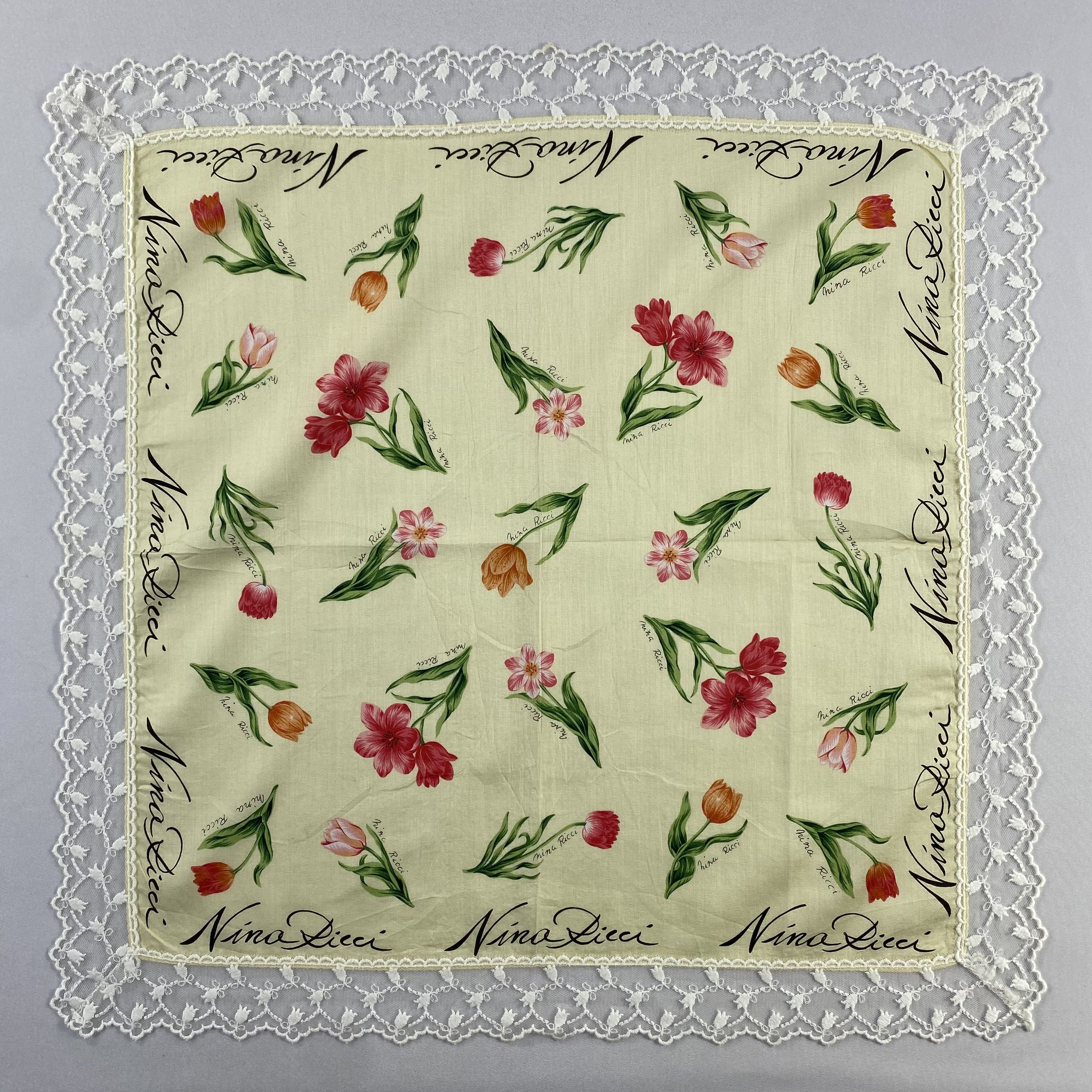 Nina Ricci × Vintage Nina Ricci Handkerchief / Neckerchief / Bandana-P788 Size ONE SIZE - 1 Thumbnail