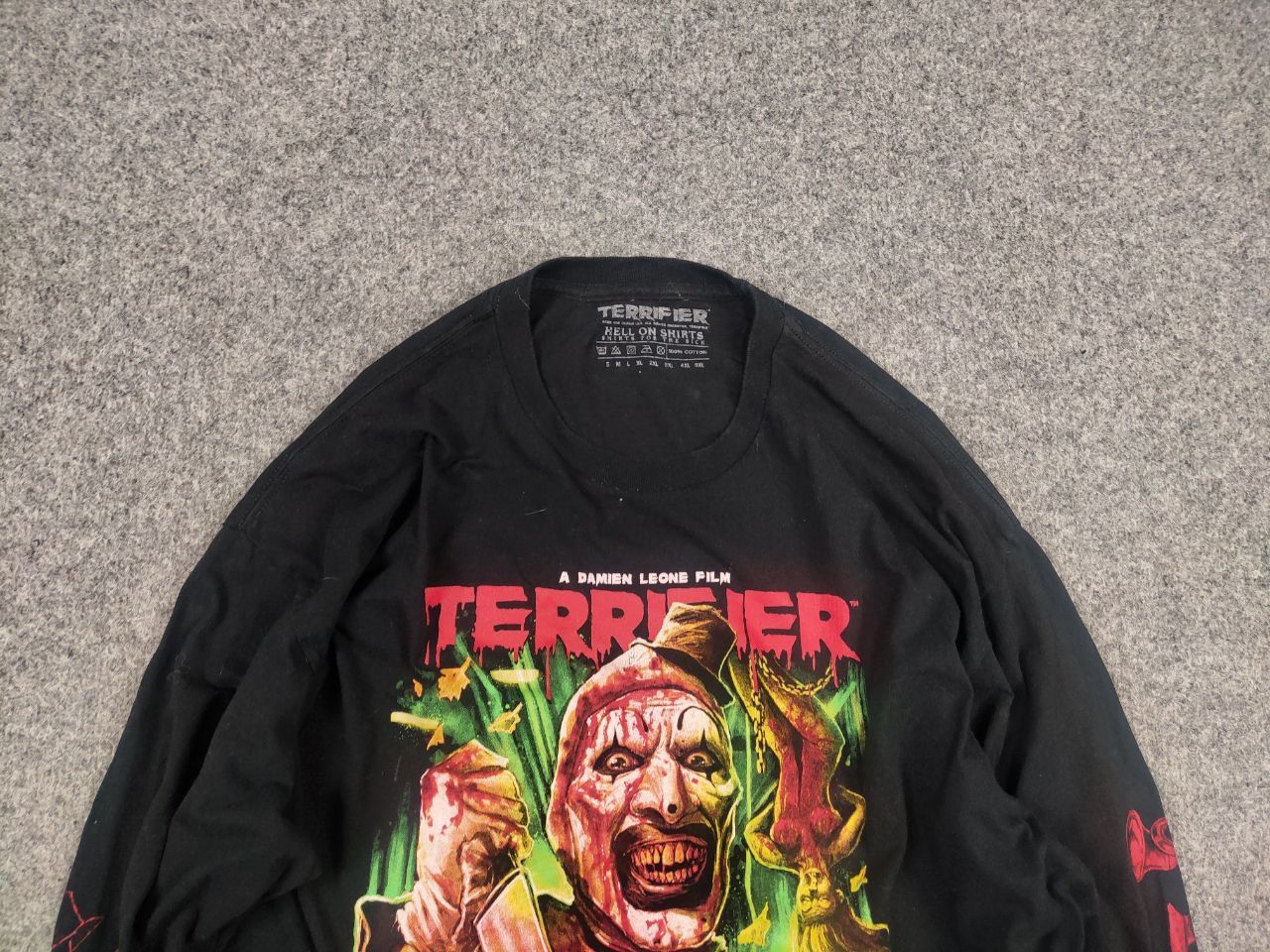 Vintage Terrifier Art The Clown Long sleeve Movie Vintage Style Size US XL / EU 56 / 4 - 10 Thumbnail