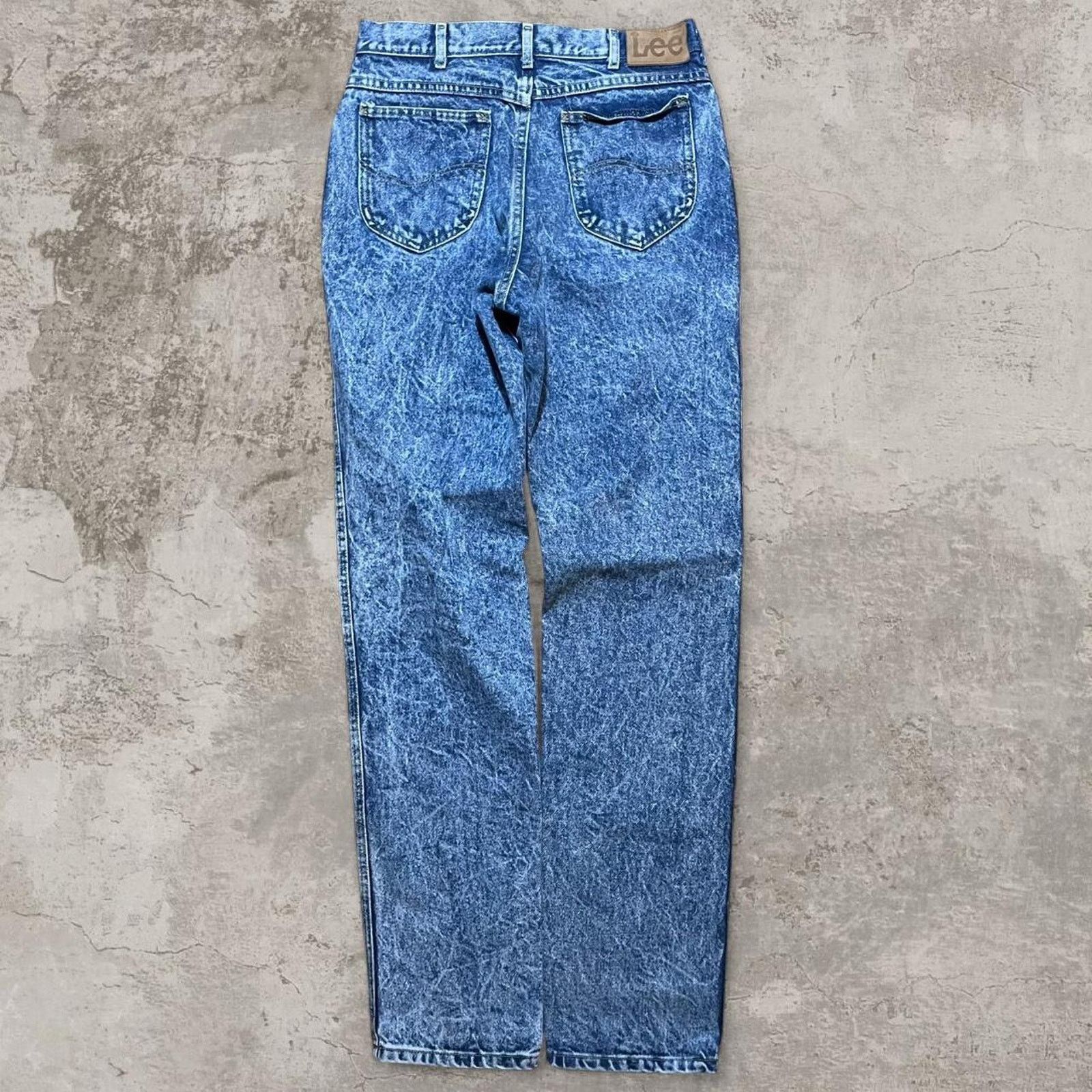 Lee 80s Lee Riders acid wash blue denim jeans size 34x30 Size US 34 / EU 50 - 1 Thumbnail