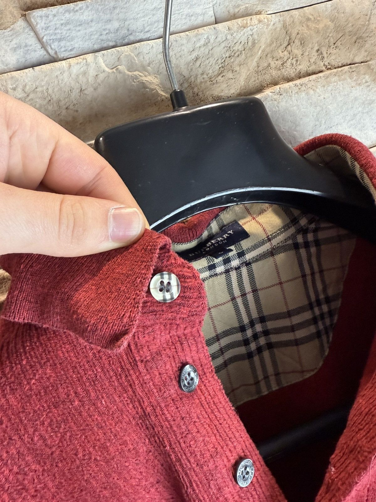 Burberry × Vintage Burberry london vintage long sleeve Polo t-shirt mini logo Size US L / EU 52-54 / 3 - 4 Thumbnail