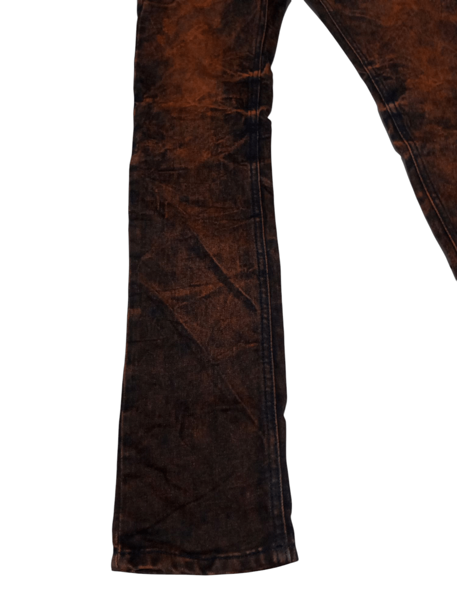 20471120 Vintage ildf black orange washed distressed denim Size US 27 - 10 Thumbnail