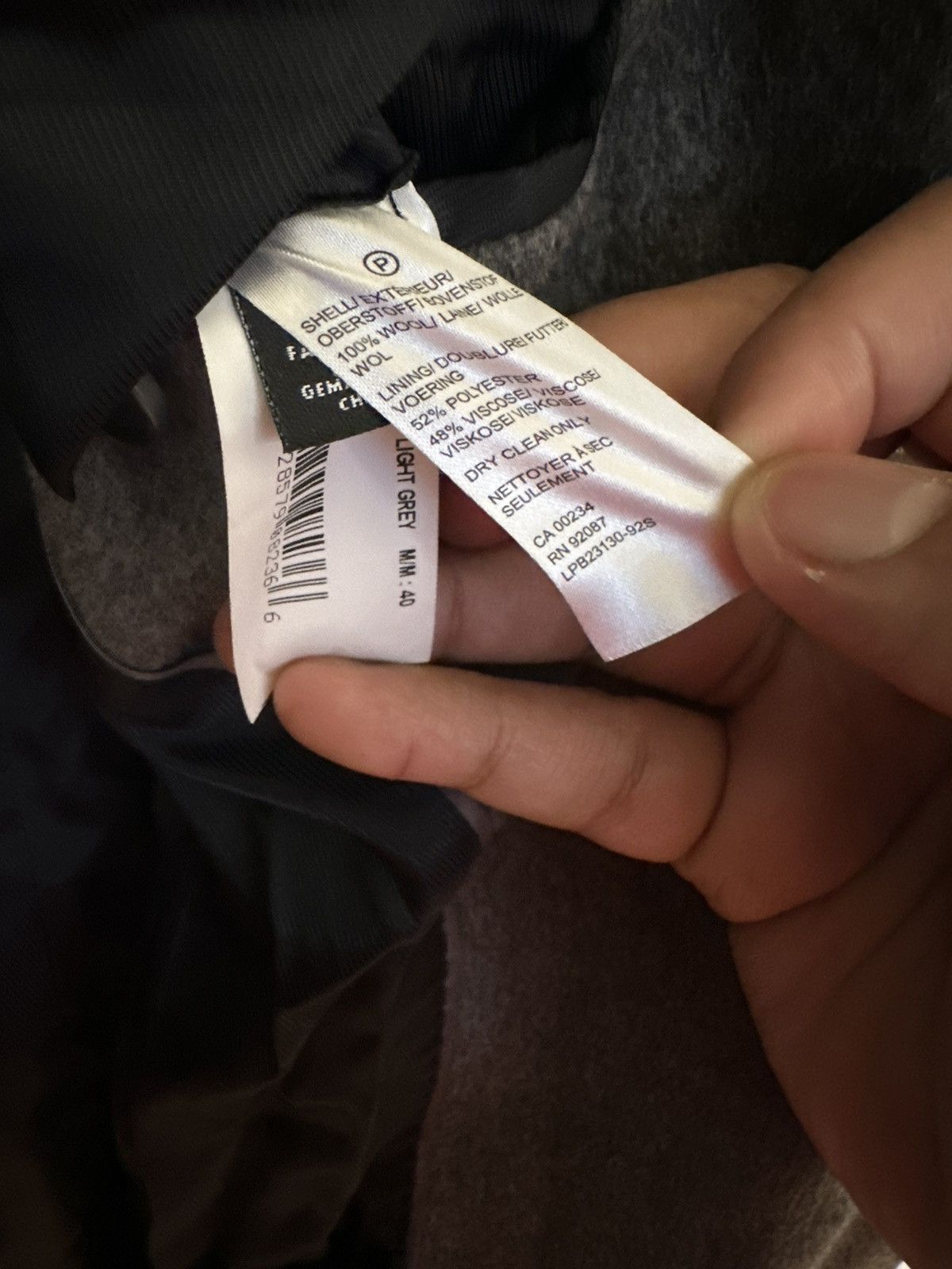 Saks Fifth Avenue Saks 5th Ave Coat — Charcoal — Wool — 40/50R Size US M / EU 48-50 / 2 - 7 Thumbnail
