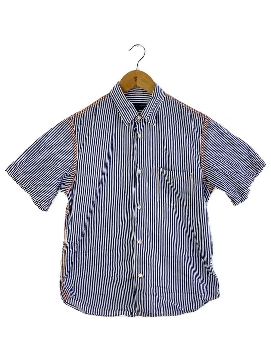 コムデギャルソン SHORT SLEEVE STRIPED SHIRT Play: Striped Short Sleeve Shirt (Light Blue) | DSML E-SHOP