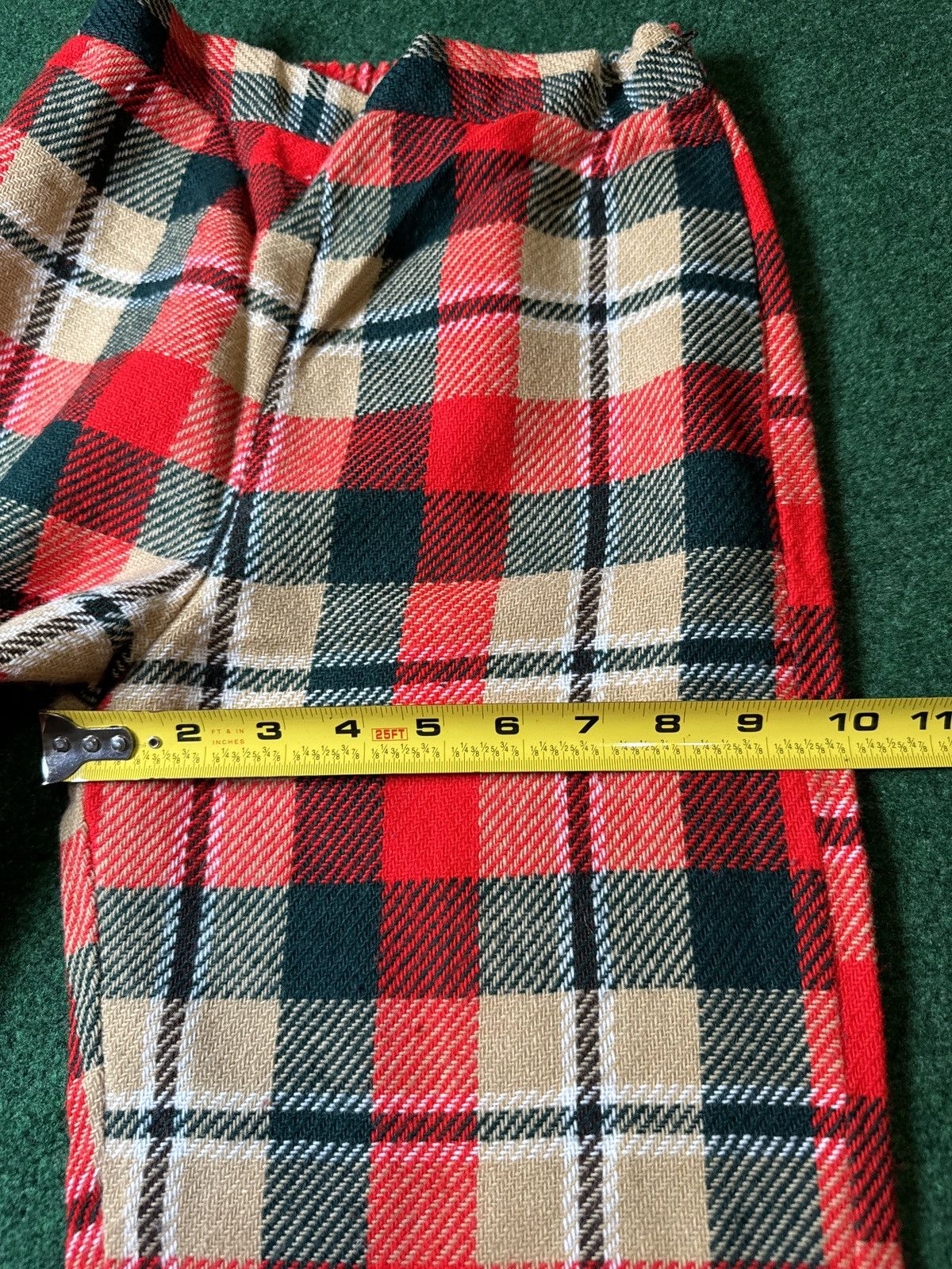 Vintage Vtg 70s Plaid Flare Disco Bell Bottom High Waisted Pants Size 22" - 8 Thumbnail