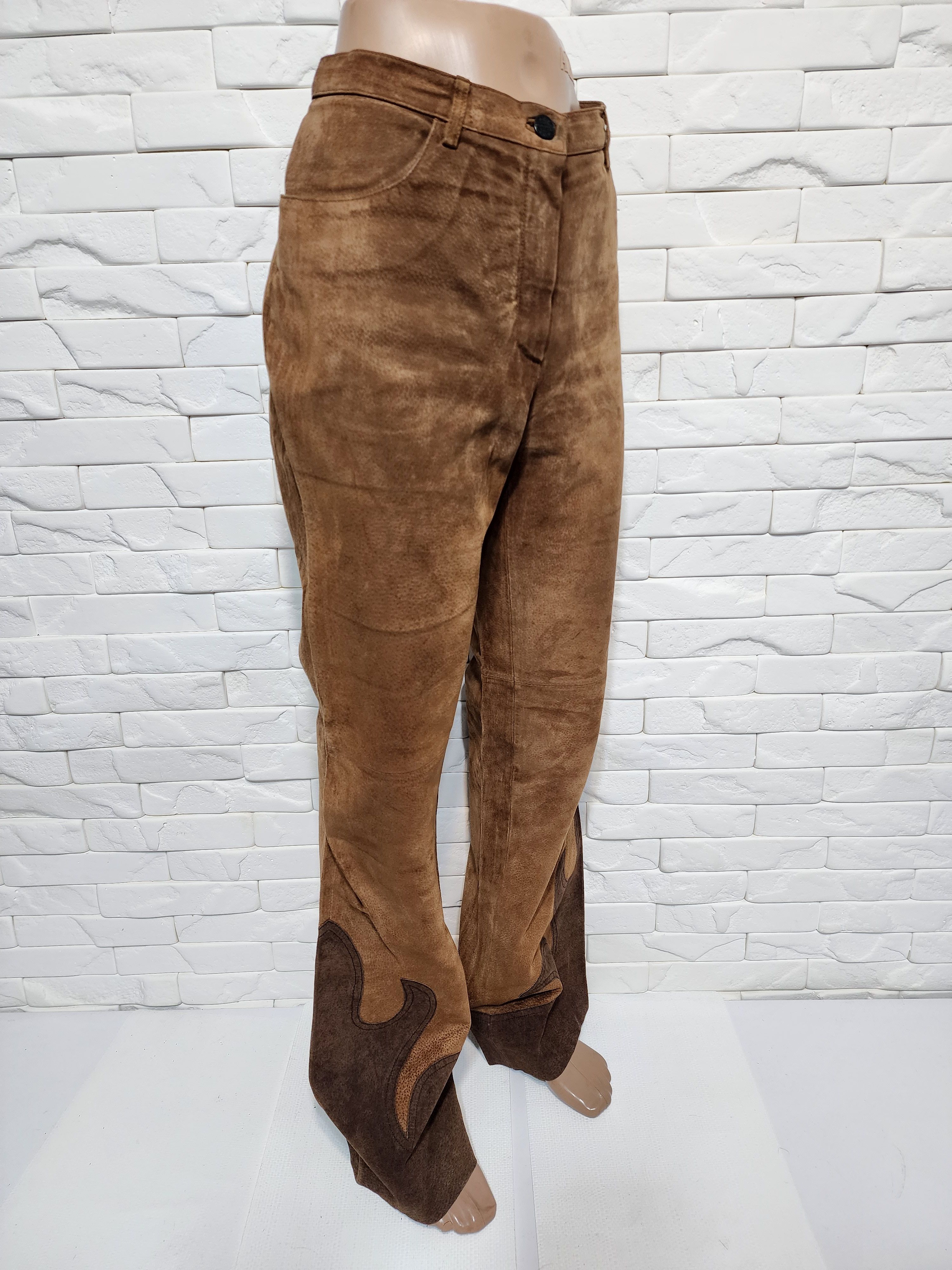 Genuine Leather Women's pants made of genuine leather. Size 32" / US 10 / IT 46 - 3 Thumbnail