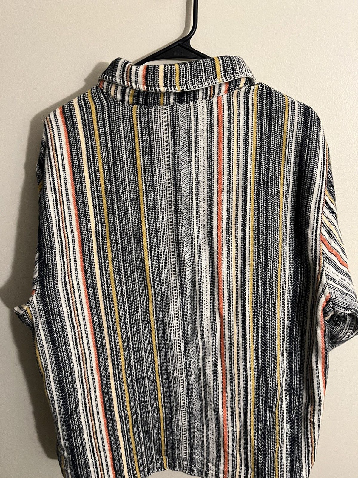 Kith Kith Multi Stripe Boxy Collared Overshirt Sandrift | Grailed 