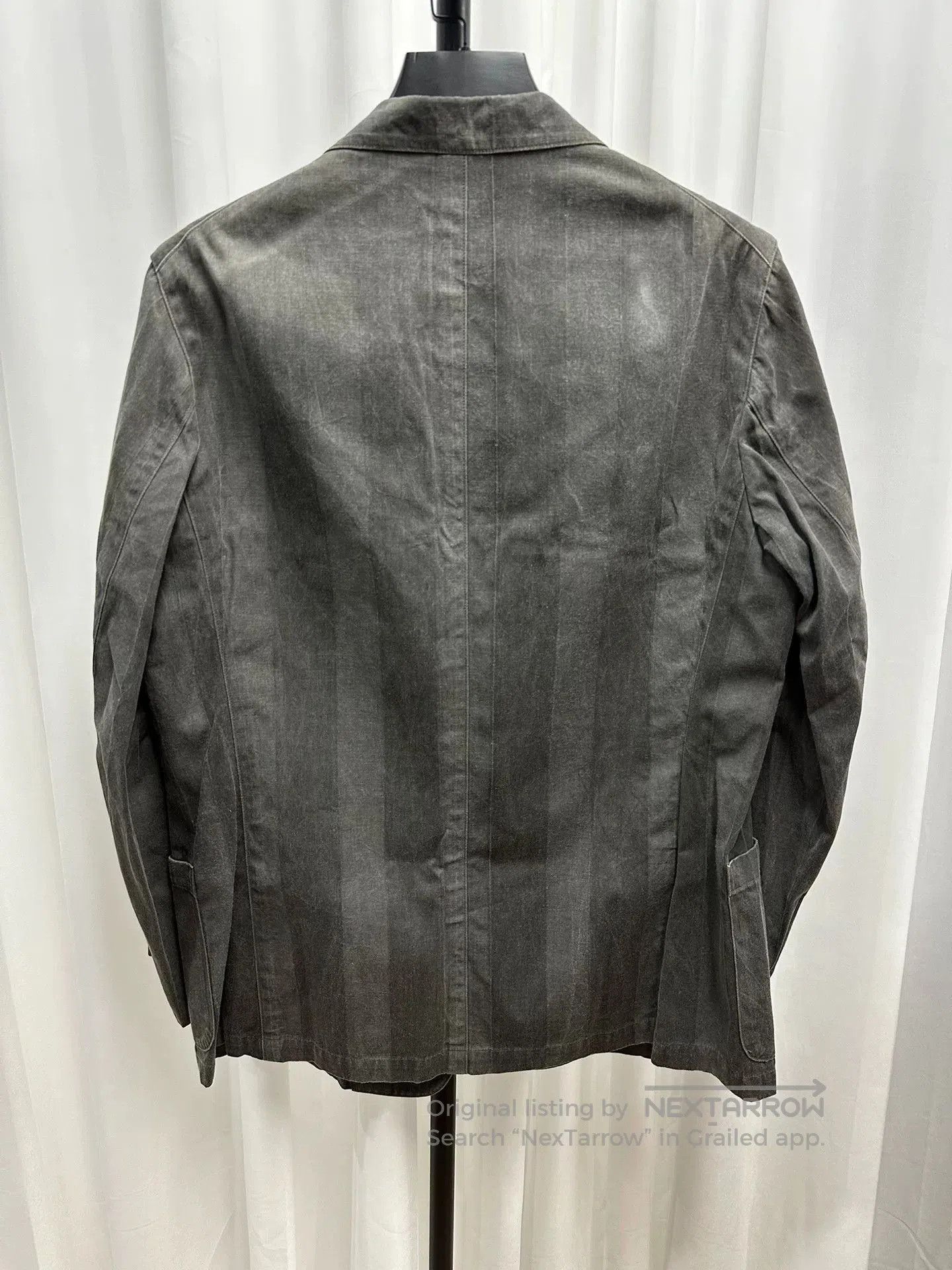 Y's for Men Yohji Yamamoto Gray Striped Suit Jacket. Size US M / EU 48-50 / 2 - 4 Thumbnail