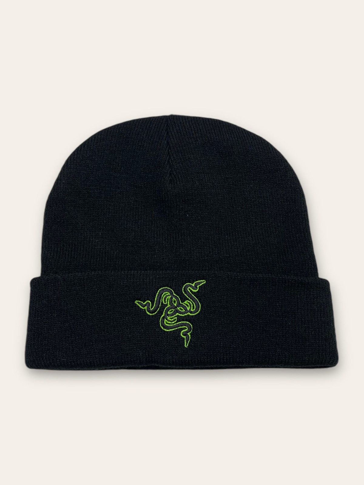 Hat Club 00s Vintage RAZER Old-school Logo Beanie Hat Size ONE SIZE - 2 Thumbnail
