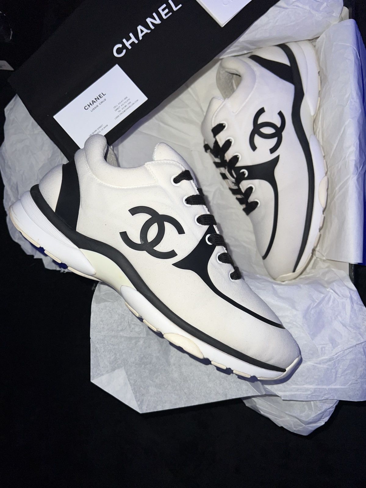 Chanel Chanel CC Trainer “White/Black” Size US 11 / EU 44 - 1 Thumbnail