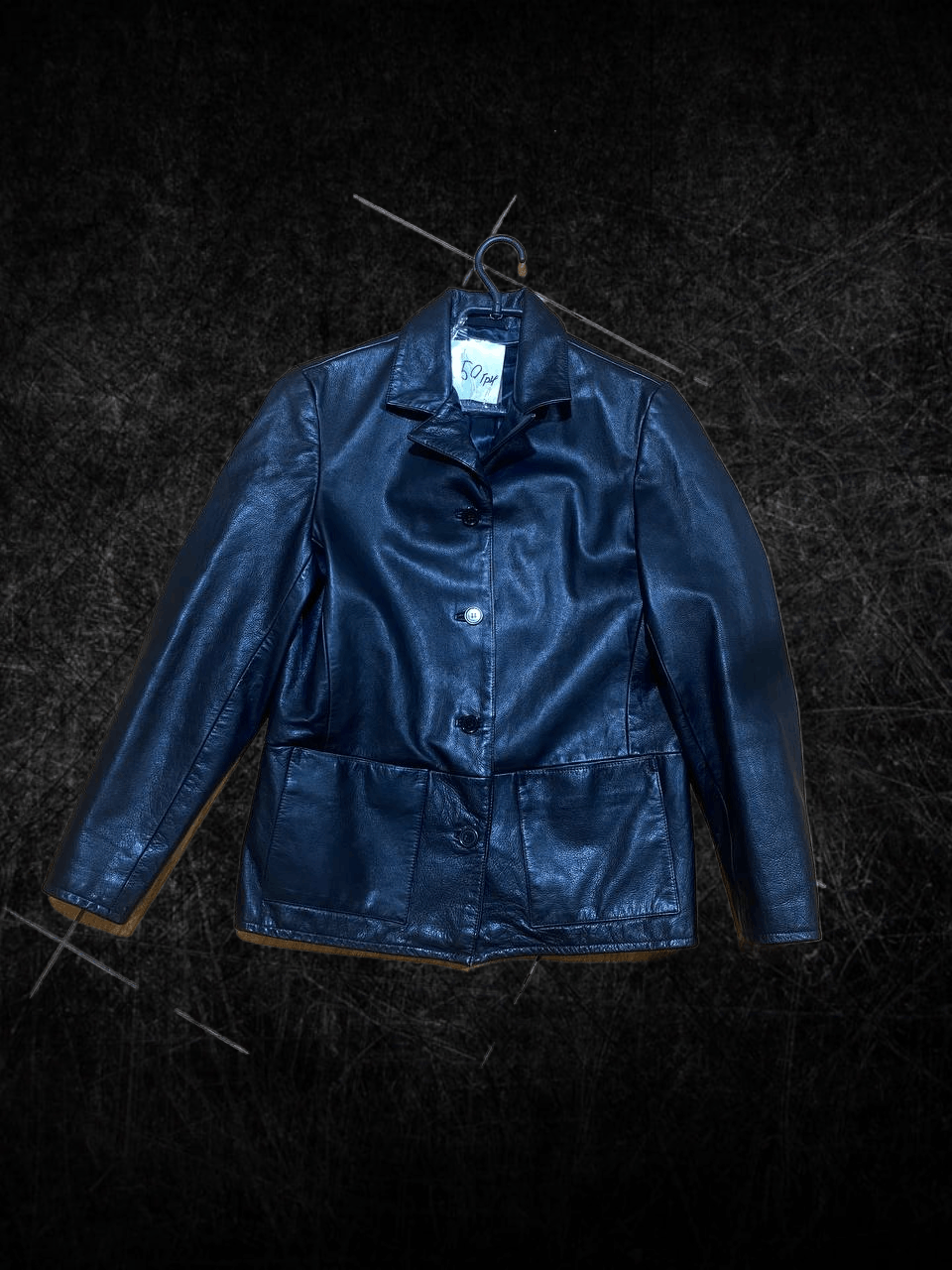 Gap × Vintage Vintage GAP Cow Leather Jacket Zip Up Quilted Lining