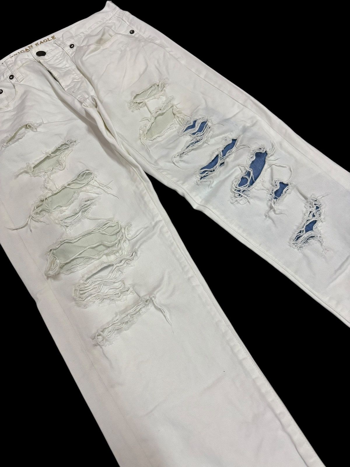 American Eagle Outfitters × American Rag American Eagle Ripped Jeans Size US 31 - 3 Thumbnail