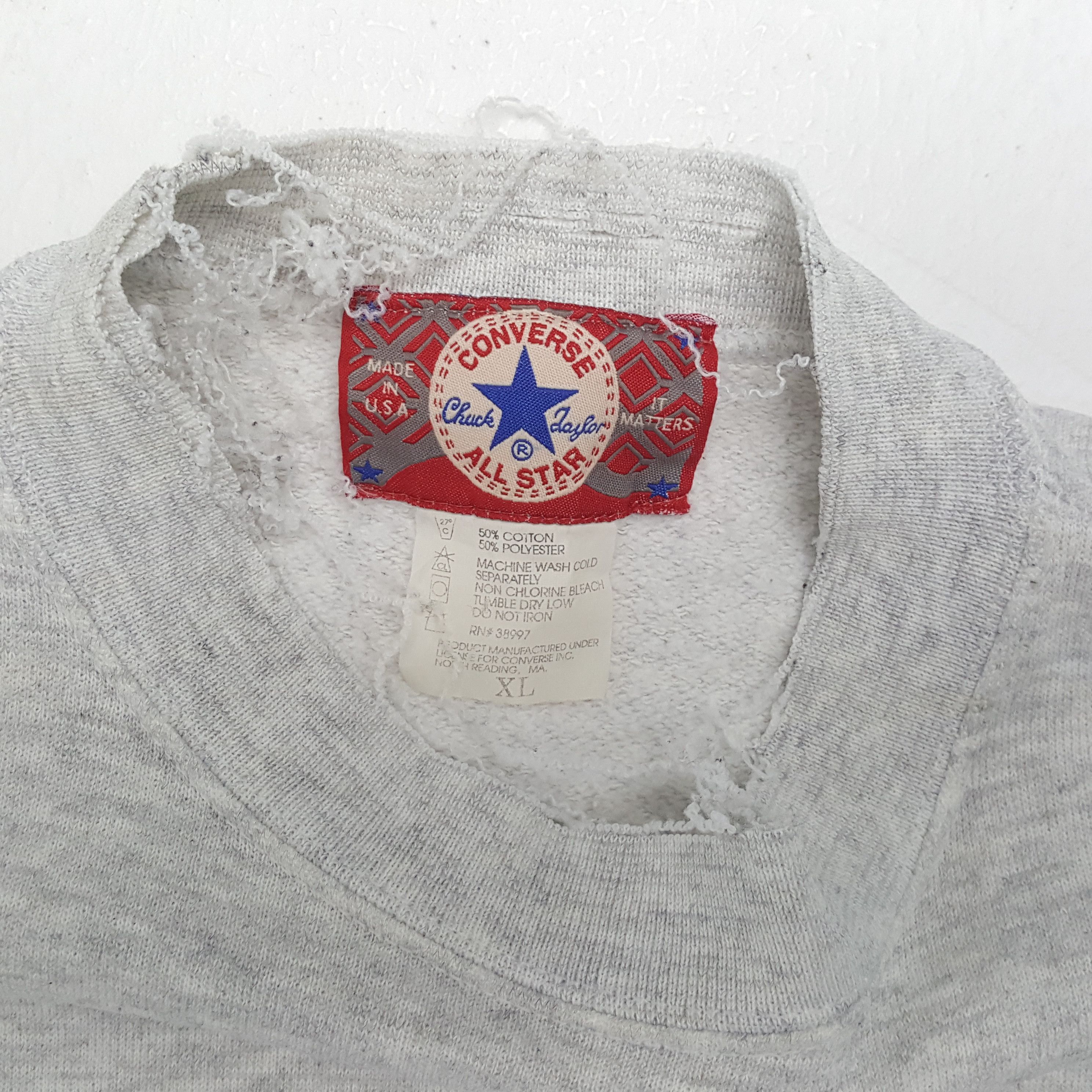 Converse × Vintage Vintage 90's CONVERSE American Style Distressed Sweatshirt Size US XL / EU 56 / 4 - 9 Thumbnail
