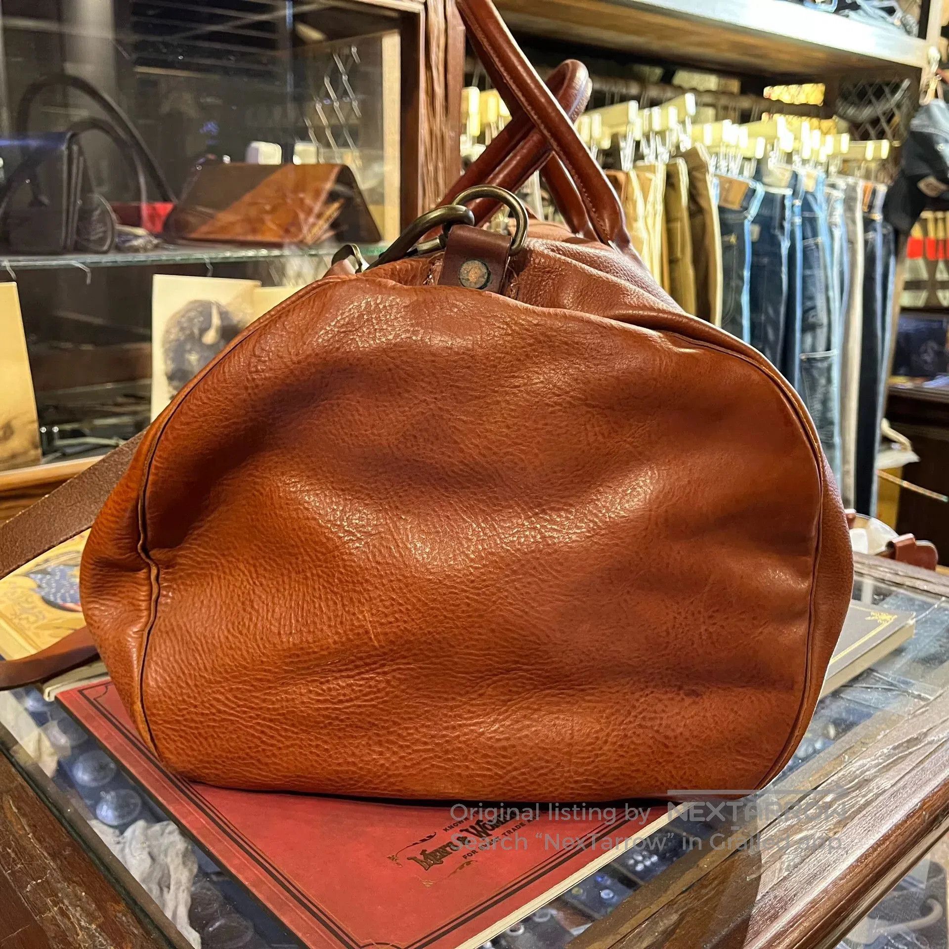 RRL Ralph Lauren rrl leather boston travel bag. Size ONE SIZE - 8 Thumbnail