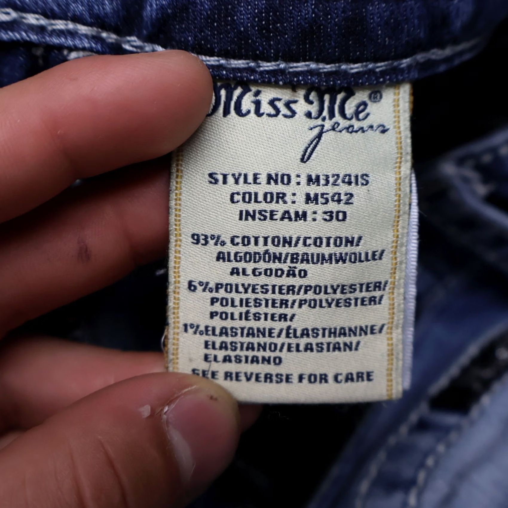 Miss Me VINTAGE? Miss Me Jeans Women 28 Medium Wash Denim Hailey Skinny Stretch Whisker Fade Size 28" / US 6 / IT 42 - 3 Thumbnail