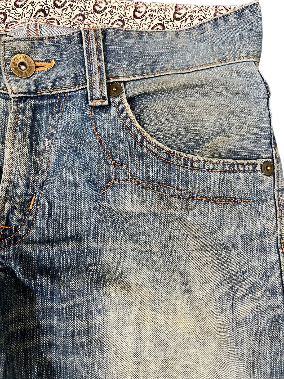 Edition Japan Vintage Edwin 503 Blue Trip Distressed Denim Size US 32 / EU 48 - 4 Thumbnail