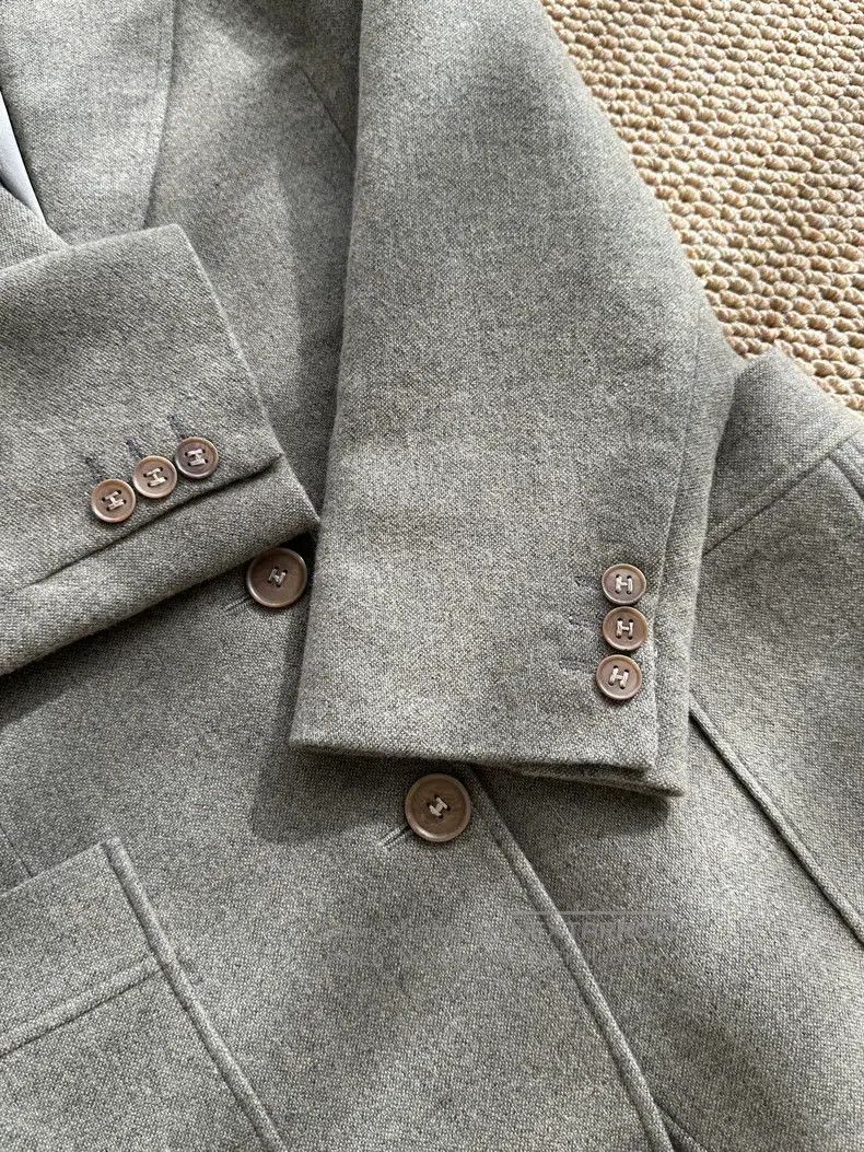 Hermes Hermes Wool and cashmere single-breasted blazer, chestnut Size M / US 6-8 / IT 42-44 - 6 Thumbnail