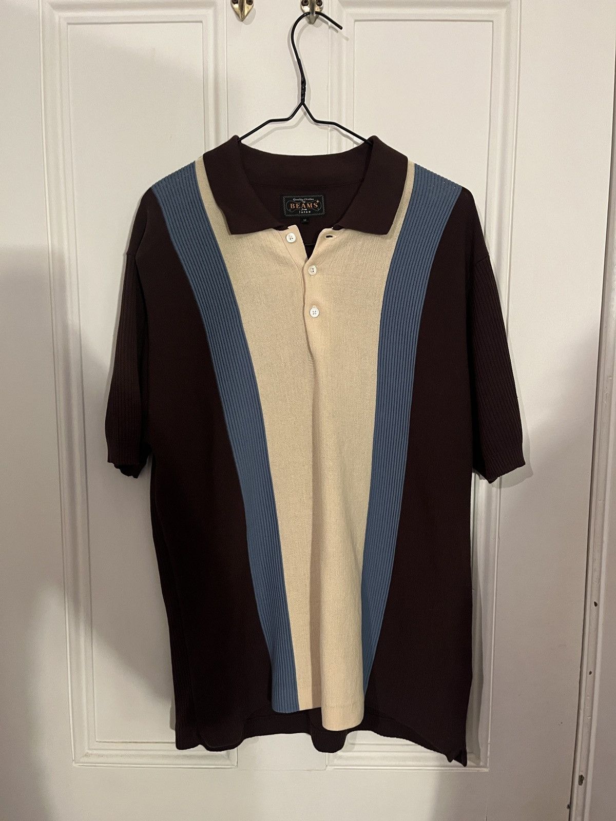 Beams Plus BEAMS brown knitted polo shirt Size US M / EU 48-50 / 2 - 1 Thumbnail