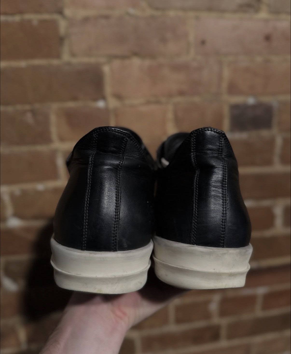 Rick Owens Rick Owens Mainline Leather Lowtop Ramones Size US 12 / EU 45 - 3 Thumbnail