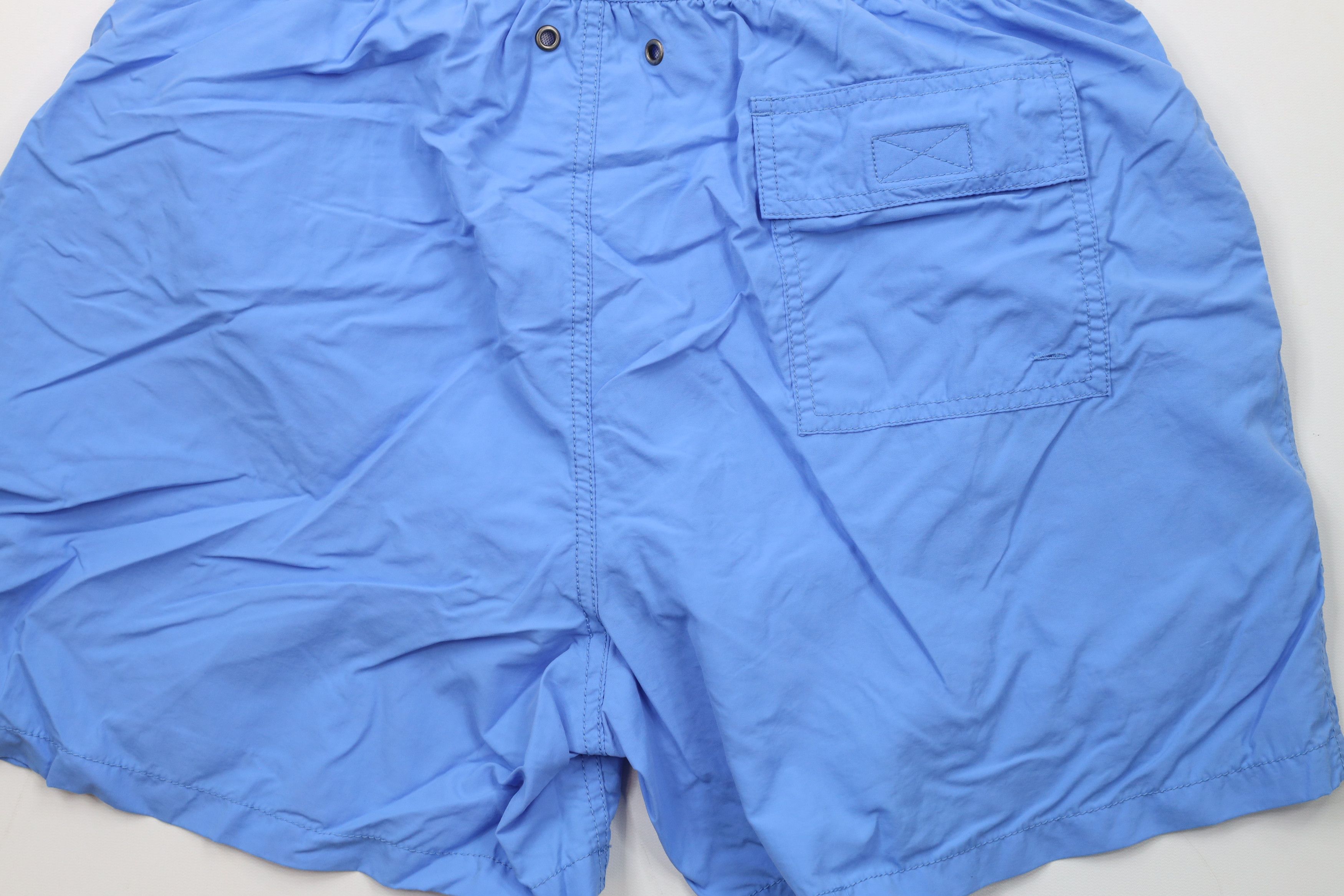 Ralph Lauren × Vintage Vintage 90s Ralph Lauren Above Knee Shorts Swim Trunks Blue Size US 36 / EU 52 - 10 Thumbnail