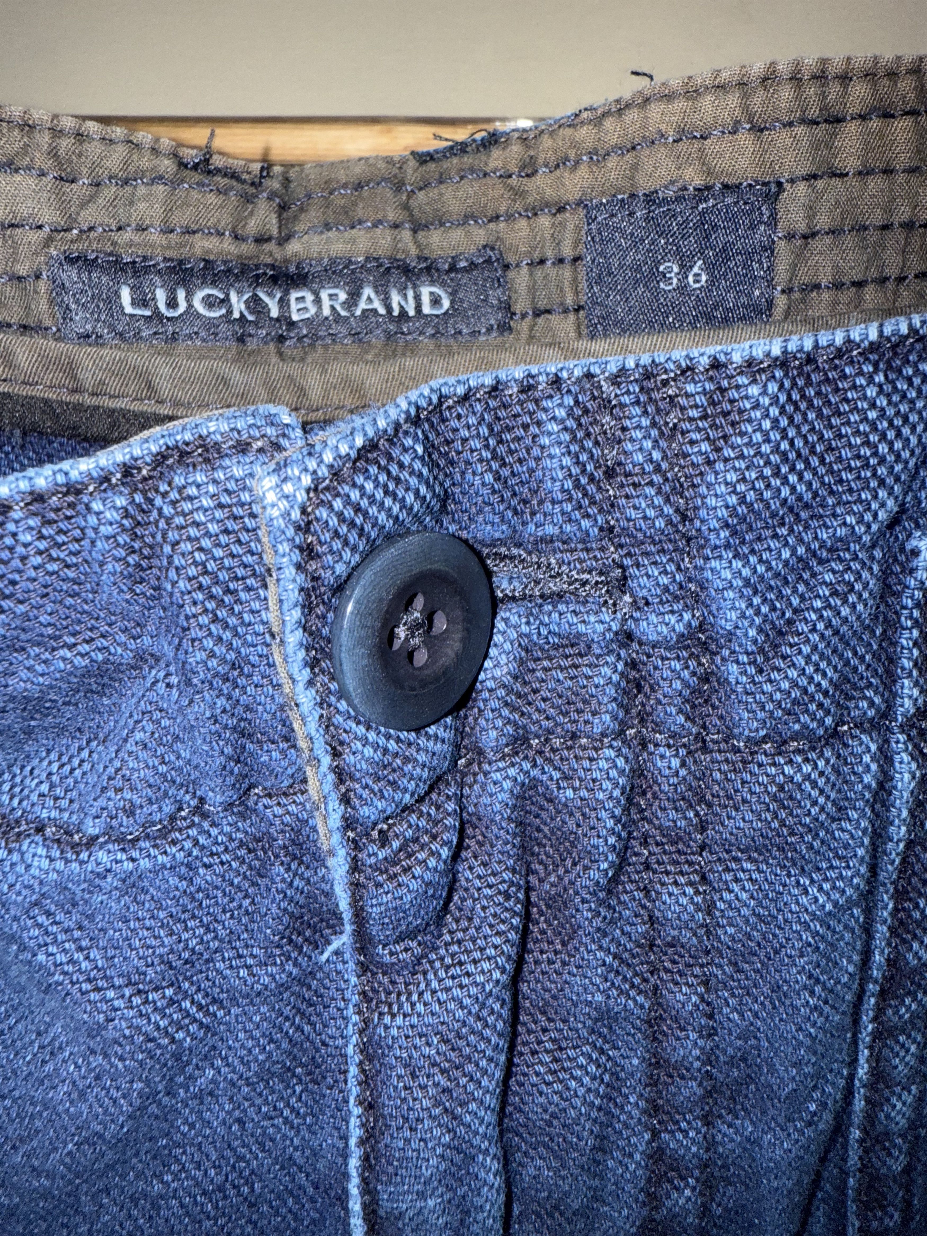 Lucky Brand Lucky Brand Blue Indigo Canvas Utility Shorts, Men's 36 Size US 36 / EU 52 - 3 Thumbnail