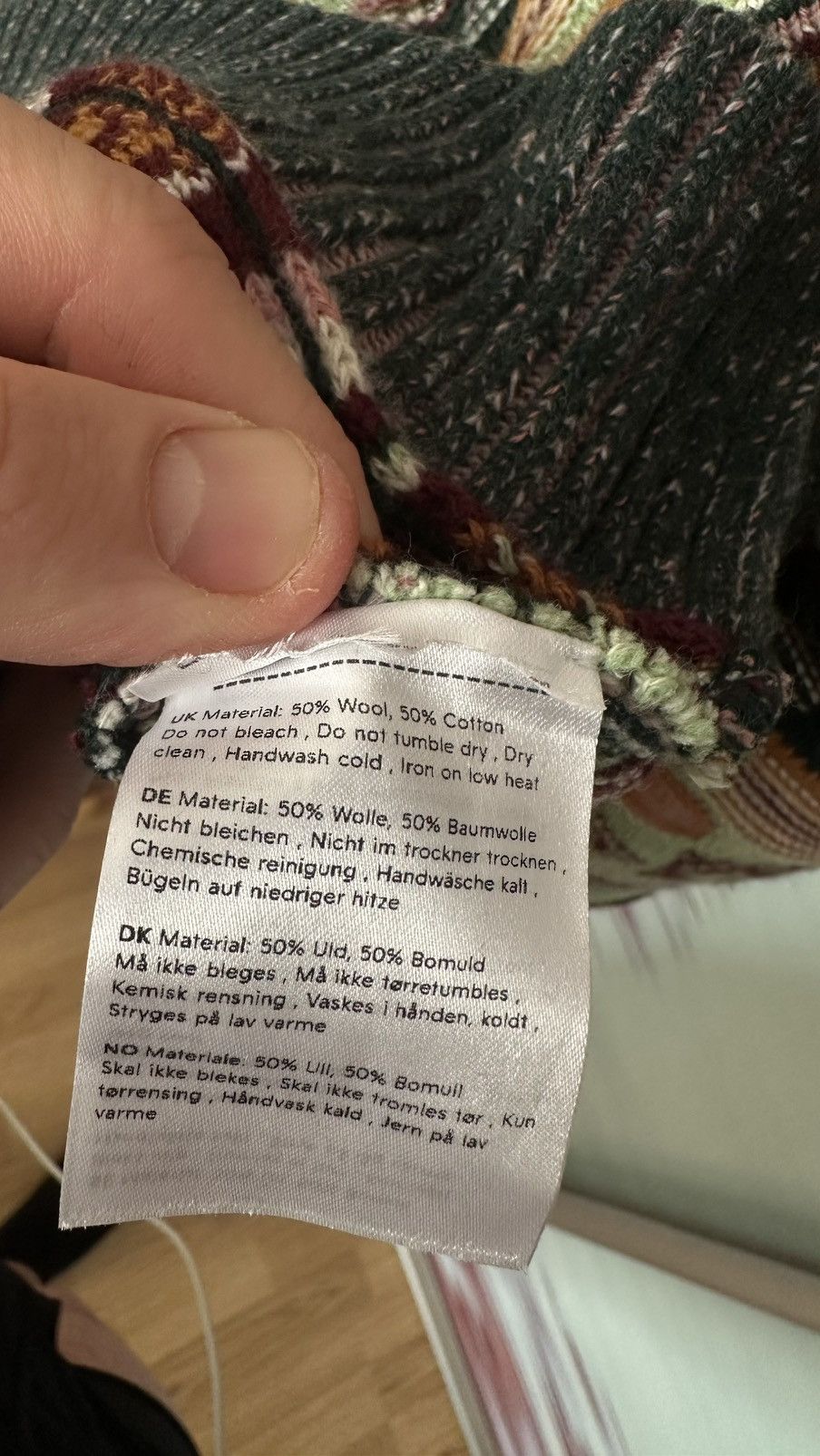 Wood Wood Wood Wood Men's Beckett Coogi Knit Multicolor 100% wool Size US M / EU 48-50 / 2 - 12 Thumbnail