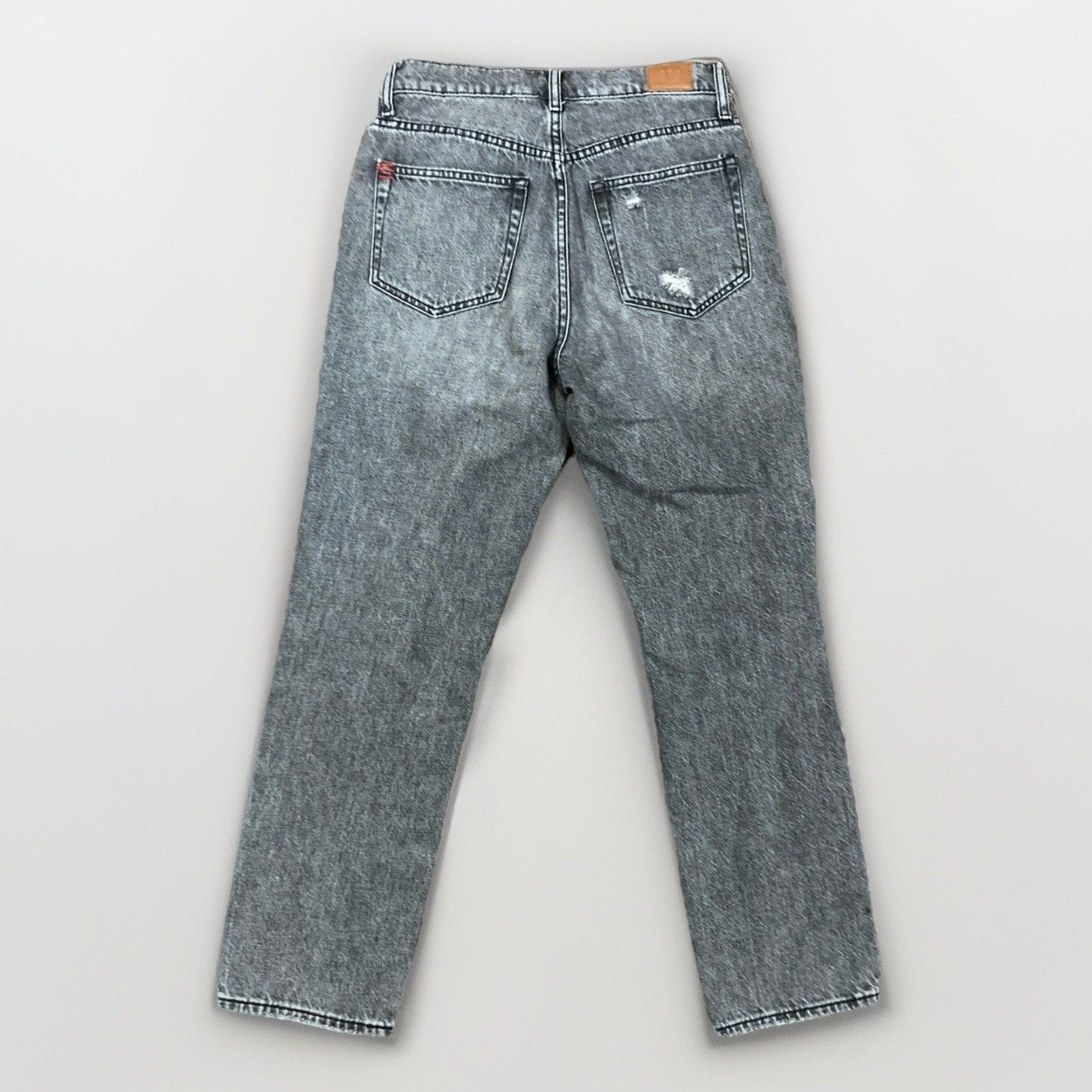 Bdg BDG Dark Grey Distressed Rips High Rise Slim Straight Jeans Size 26" / US 2 / IT 38 - 2 Thumbnail