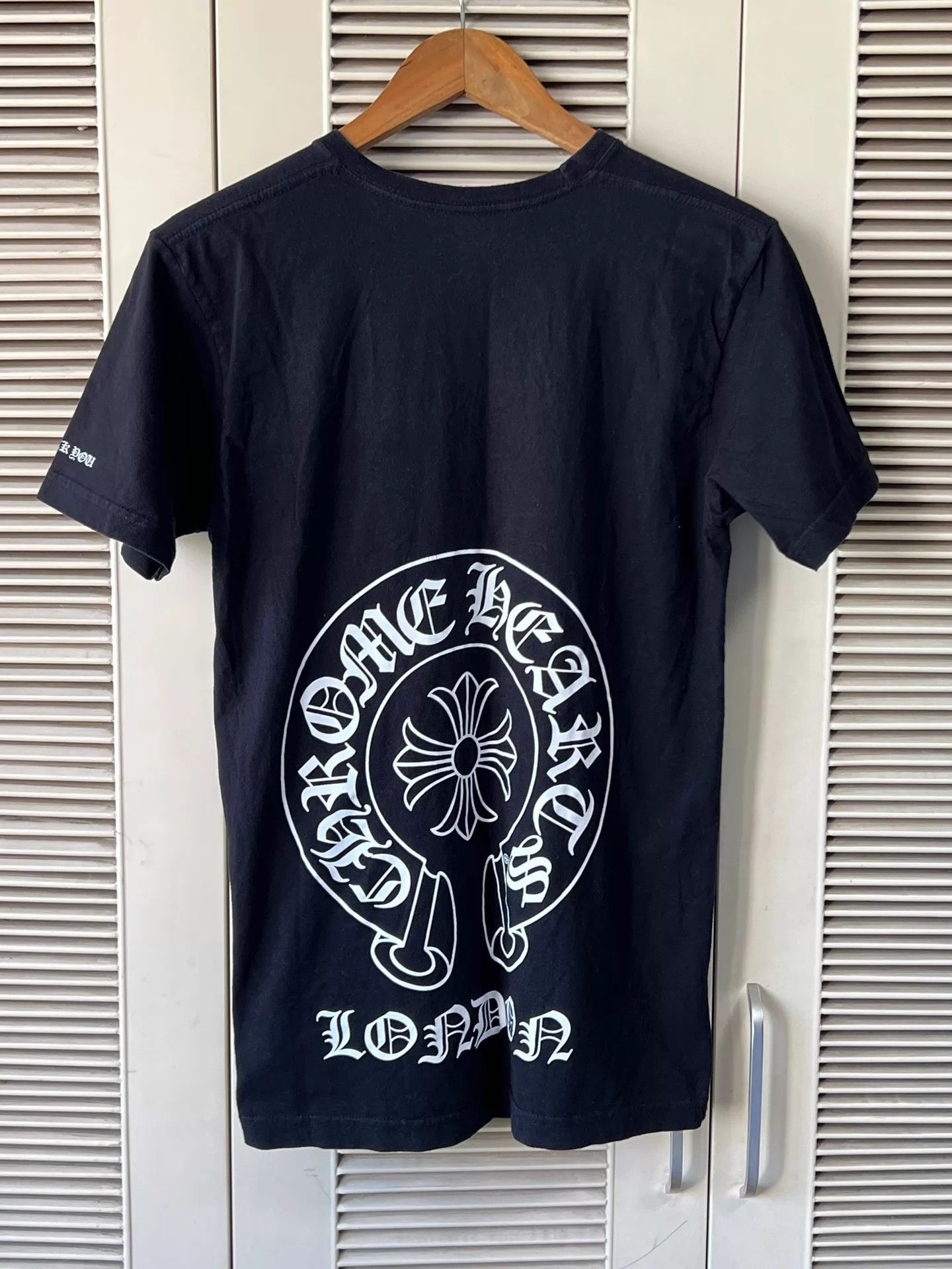 Chrome Hearts CHROME HEARTS Black Embroidered Logo Short Sleeve Tee M Size US M / EU 48-50 / 2 - 1 Thumbnail