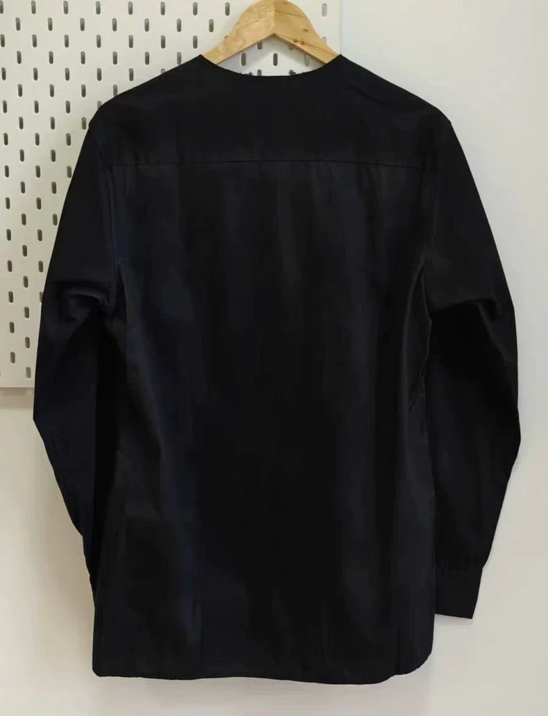 Yohji Yamamoto Yohji Yamamoto Yohji Yamamoto Black Collarless Shirt Size US S / EU 44-46 / 1 - 2 Thumbnail