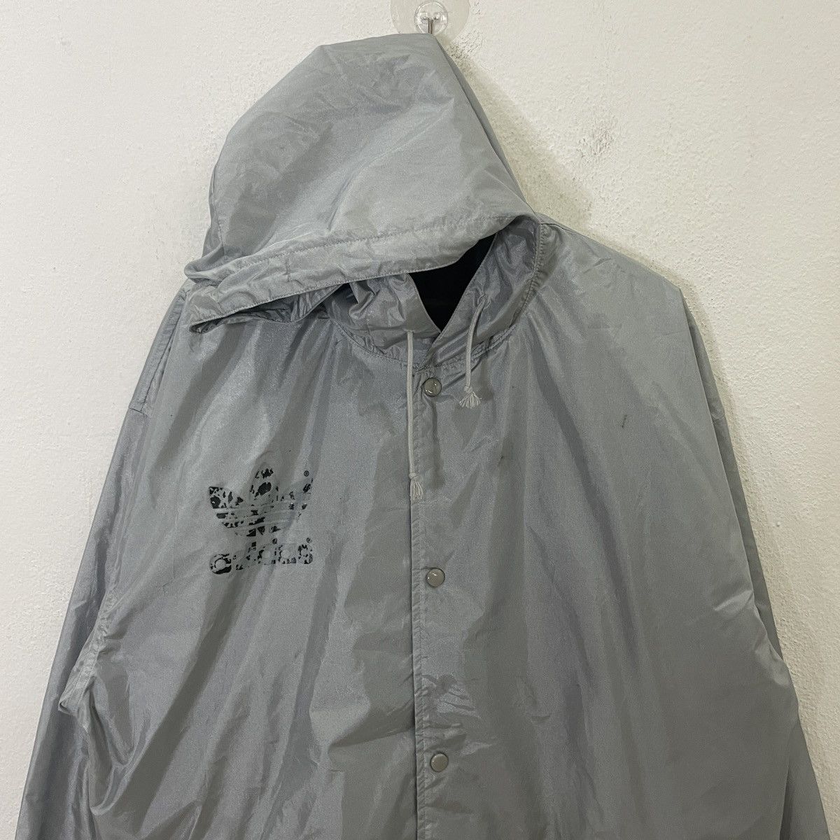 Adidas Vintage 90s Adidas Big Logo Long Jacket Size US XL / EU 56 / 4 - 12 Thumbnail
