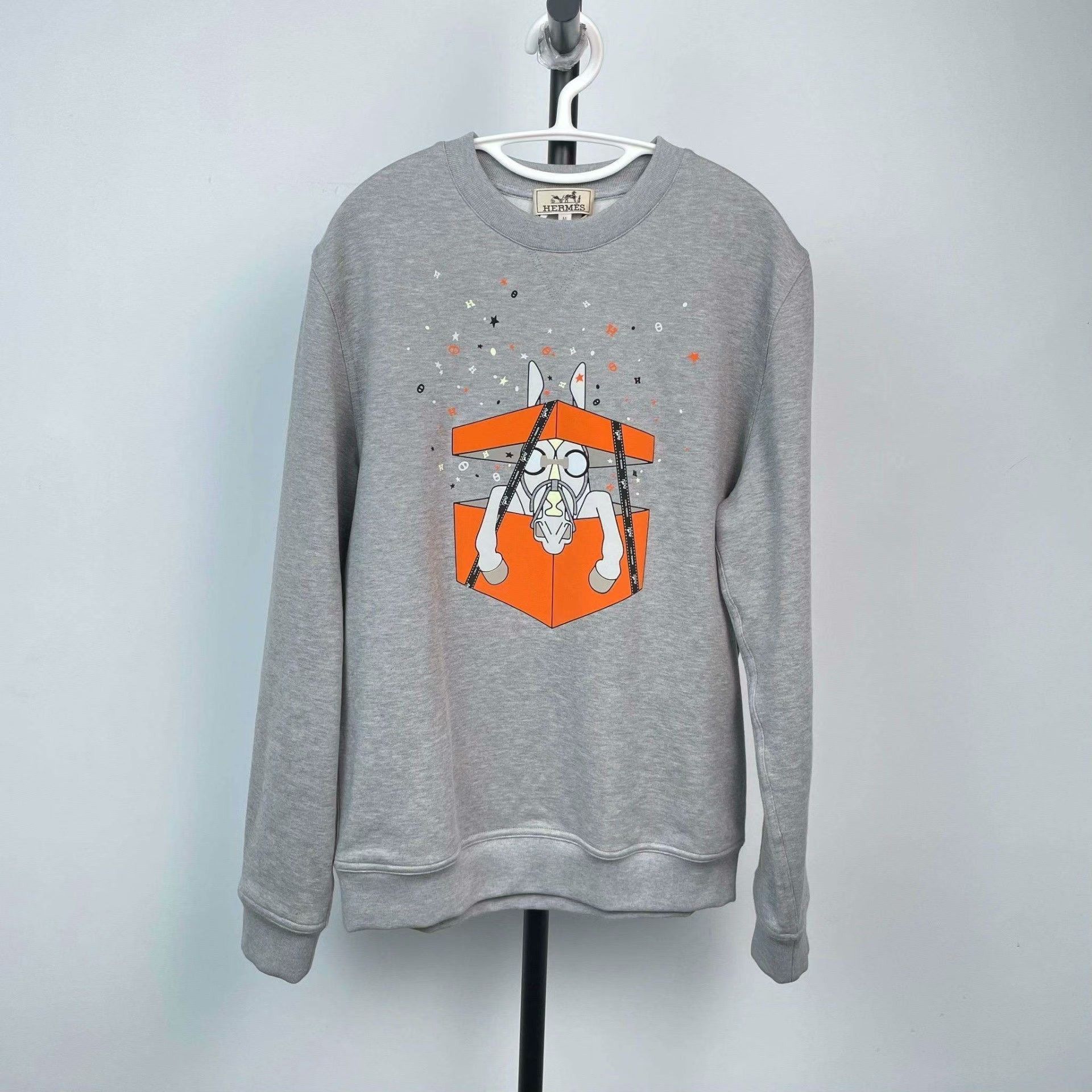 Hermes Hermes Knit Cotton Gray Sweater M Men Size US M / EU 48-50 / 2 - 1 Thumbnail