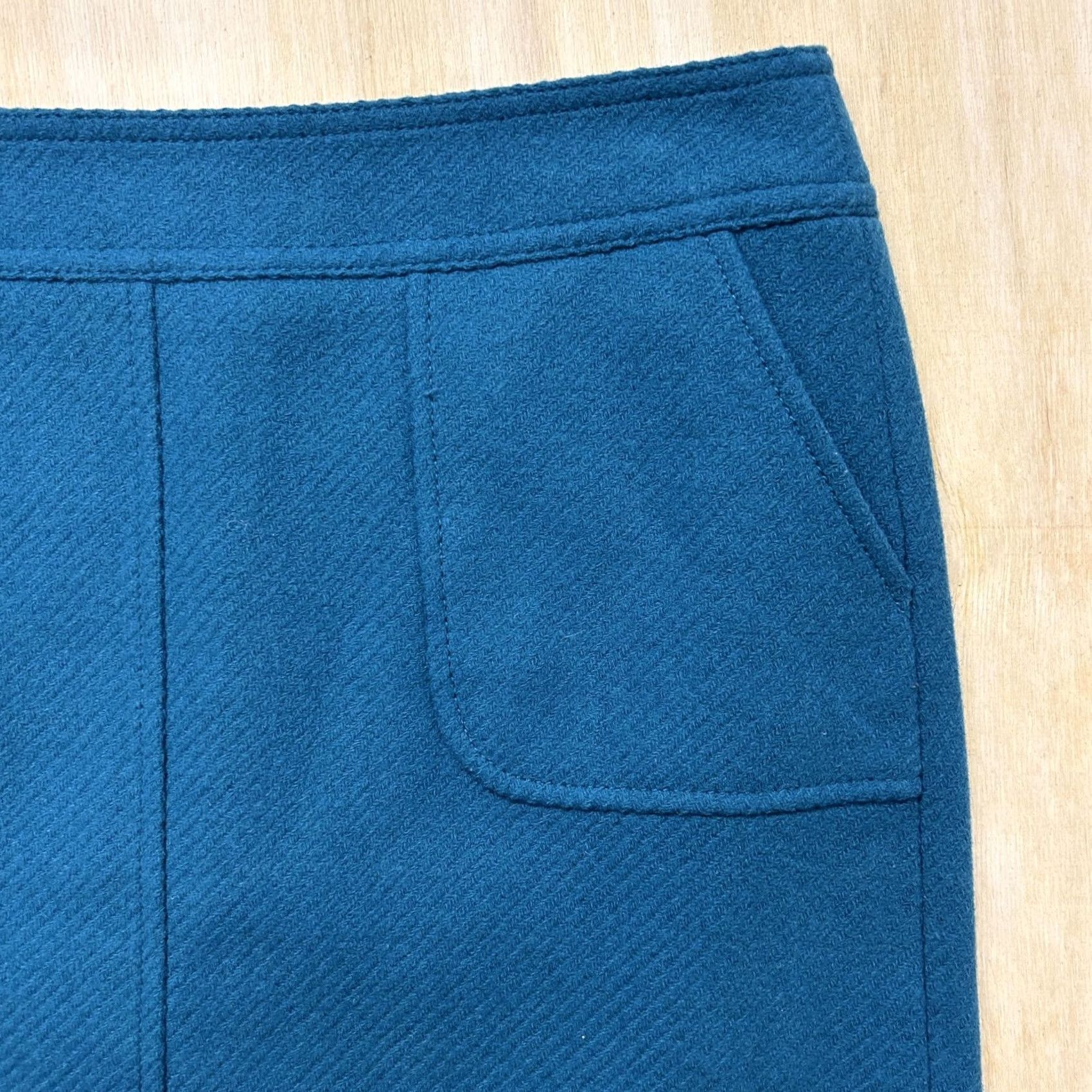 Talbots Talbots Skirt Womens 4P Blue Twill A-Line Short Lined Pockets Workwear Office Size 27" / US 4 / IT 40 - 3 Thumbnail