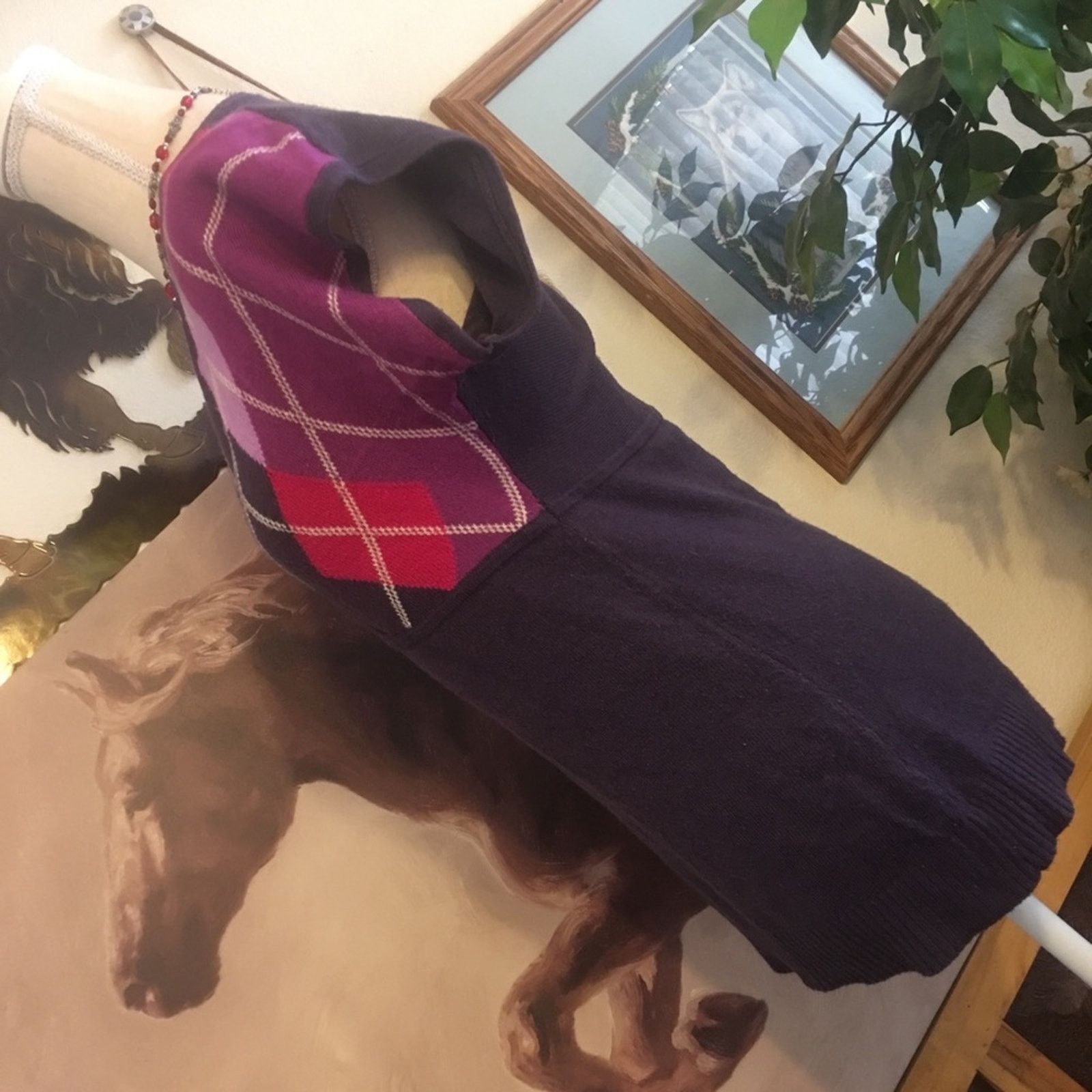 Other New York & Company purple argyle top XS Size XS / US 0-2 / IT 36-38 - 5 Thumbnail