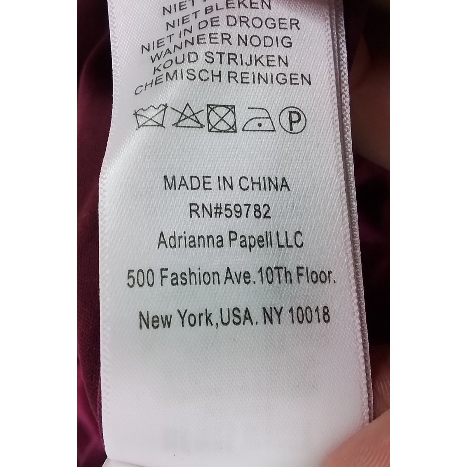Adrianna Papell Adrianna Papell NWT Dress Women's 2 Burgundy Velvet Cascade Size XS / US 0-2 / IT 36-38 - 14 Thumbnail