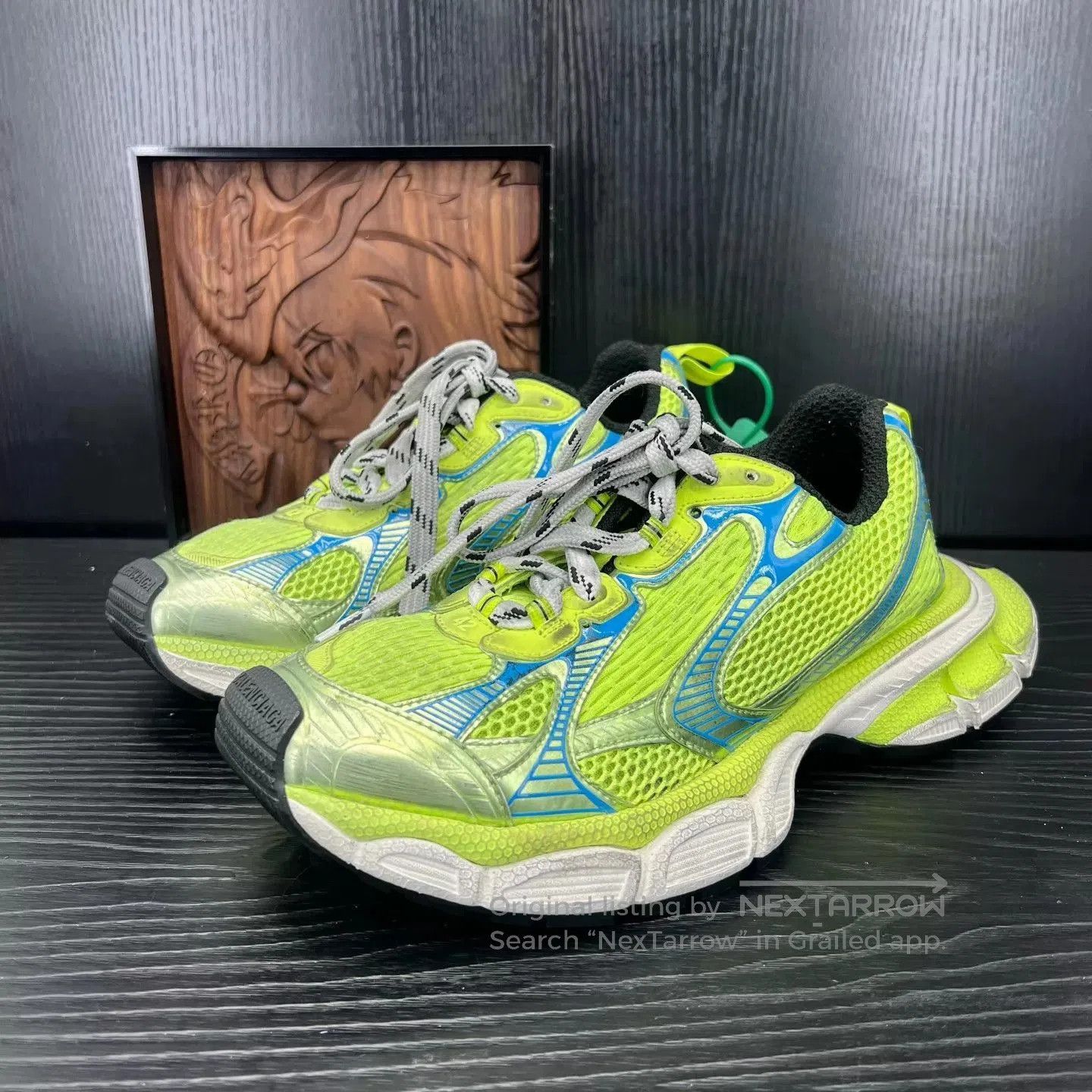 Balenciaga Green Mesh Lowtop Sneakers Size 9. Size US 9 / EU 42 - 1 Thumbnail