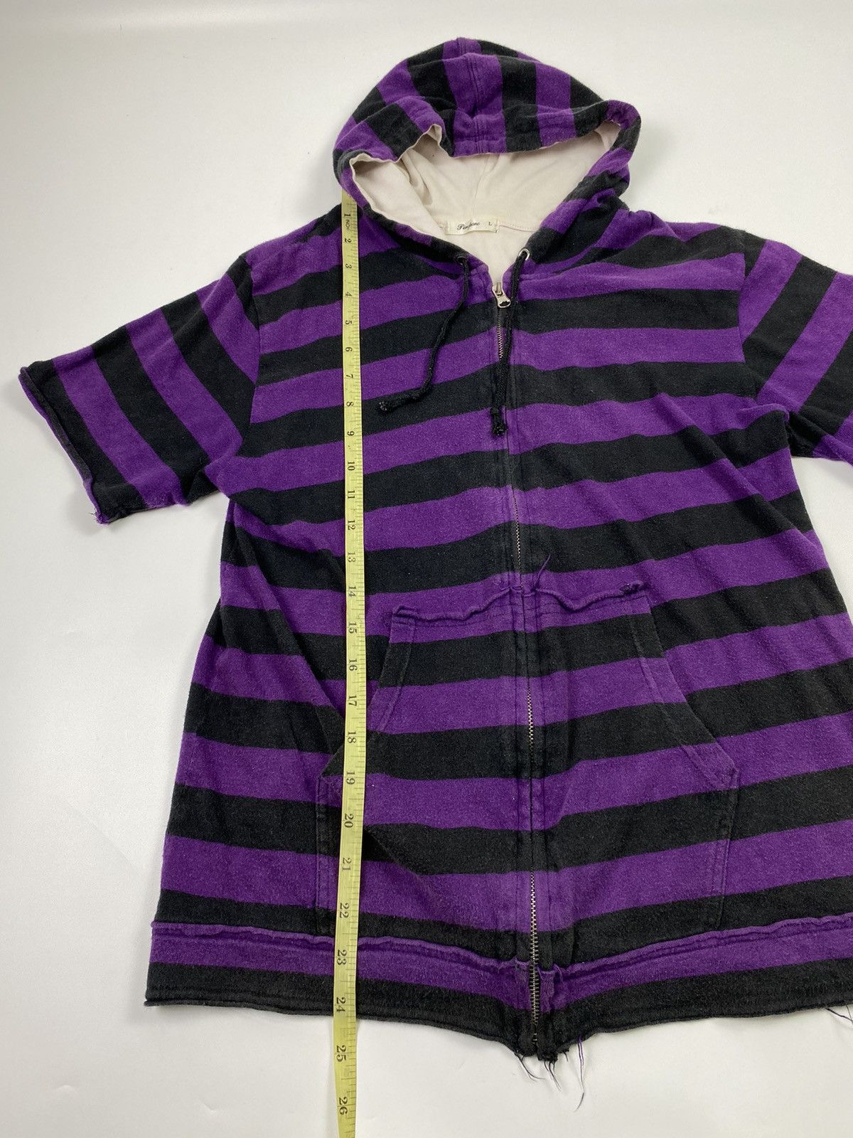 Hysteric Glamour × If Six Was Nine × Japanese Brand stripe short hoodie distress pincponc japanese brand Size US M / EU 48-50 / 2 - 9 Thumbnail