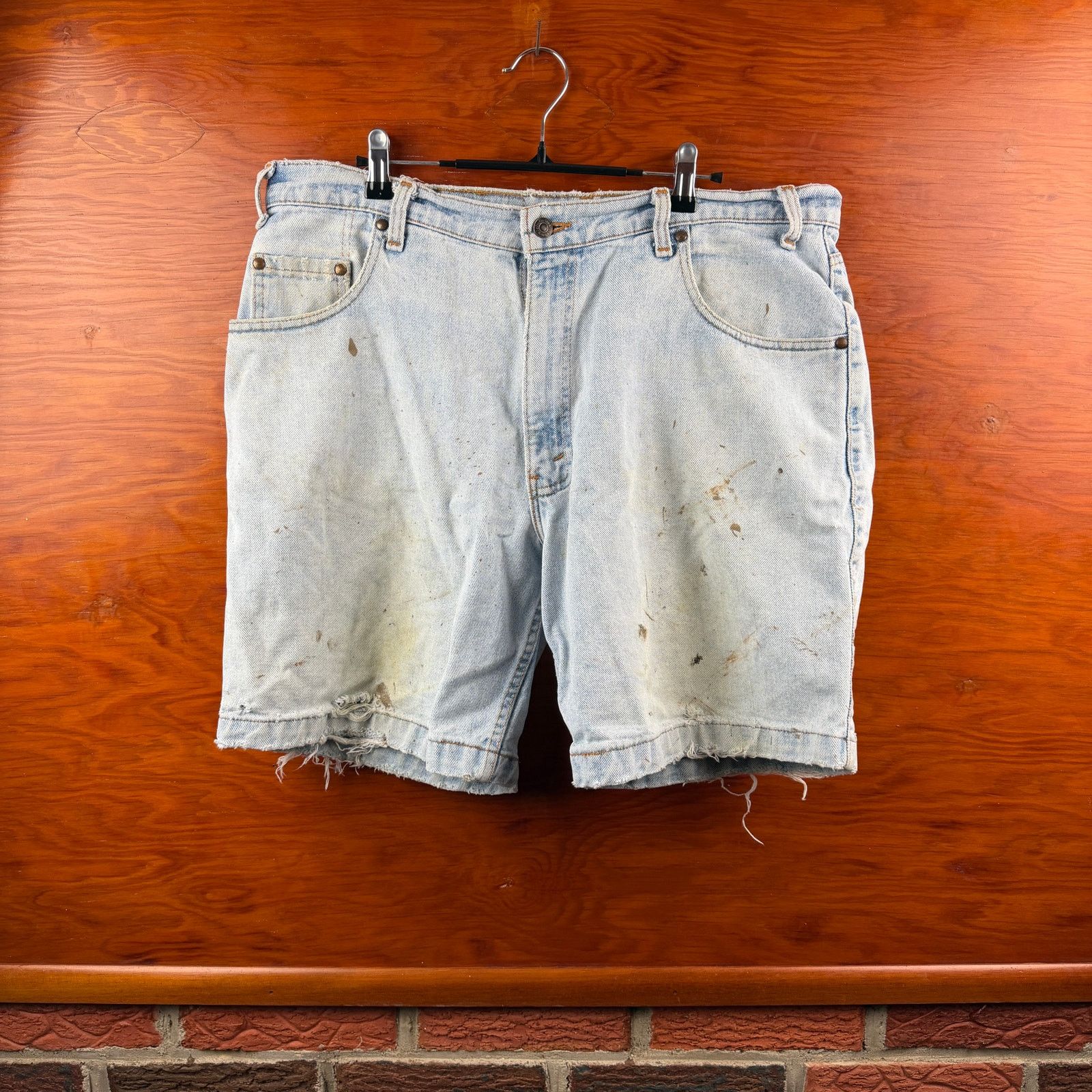 Levi's Vintage Levi's Denim Shorts 545 Light Washed 38" Size US 38 / EU 54 - 2 Thumbnail