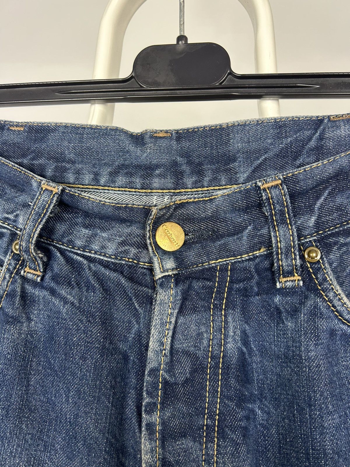 Carhartt × Jean × Vintage Carhartt Texas Pant Blue Denim Jeans Size US 29 - 8 Thumbnail