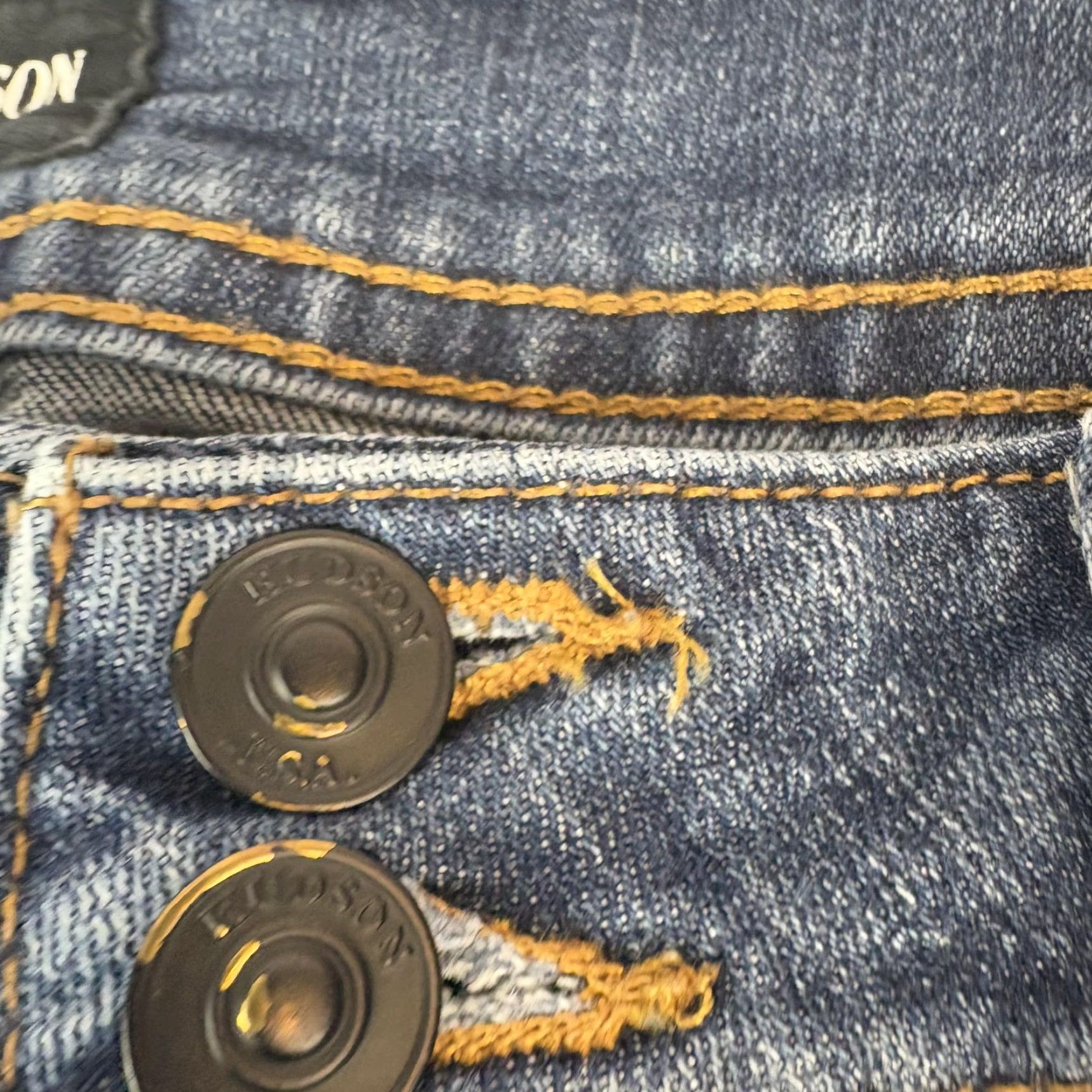 Hudson Hudson Jeans Womens Bootcut Jeans 28 Blue Low Rise Stretch Distressed 28x30 Womens Jeans Size 28" / US 6 / IT 42 - 4 Thumbnail