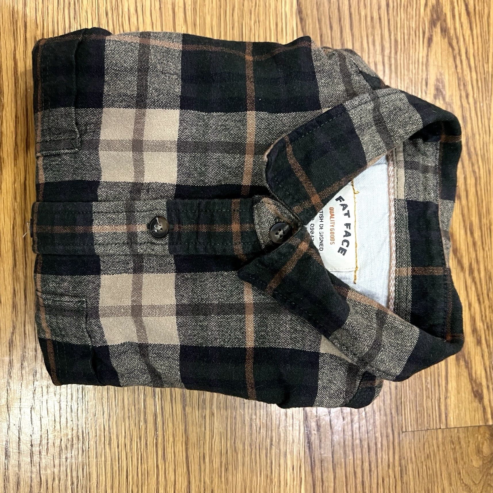 FatFace VINTAGE Fat Face Men’s Flannel Shirt Large Adjustable Fit Casual Plaid Long Sleeve Cotton Winter Fall Spring Size US L / EU 52-54 / 3 - 8 Thumbnail