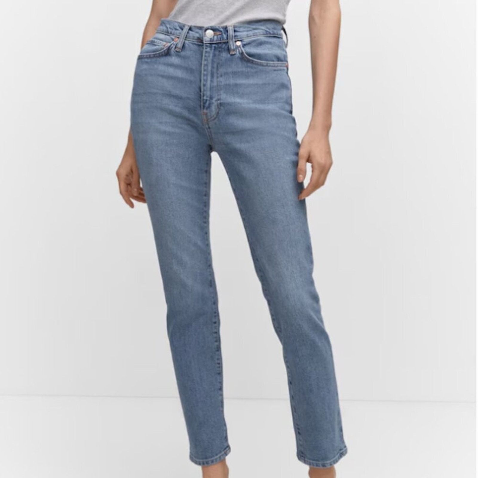 Mango Mango MNG Slim Cropped Blue Jeans NWT Plus 16 Size 38" / US 16 / IT 52 - 1 Thumbnail