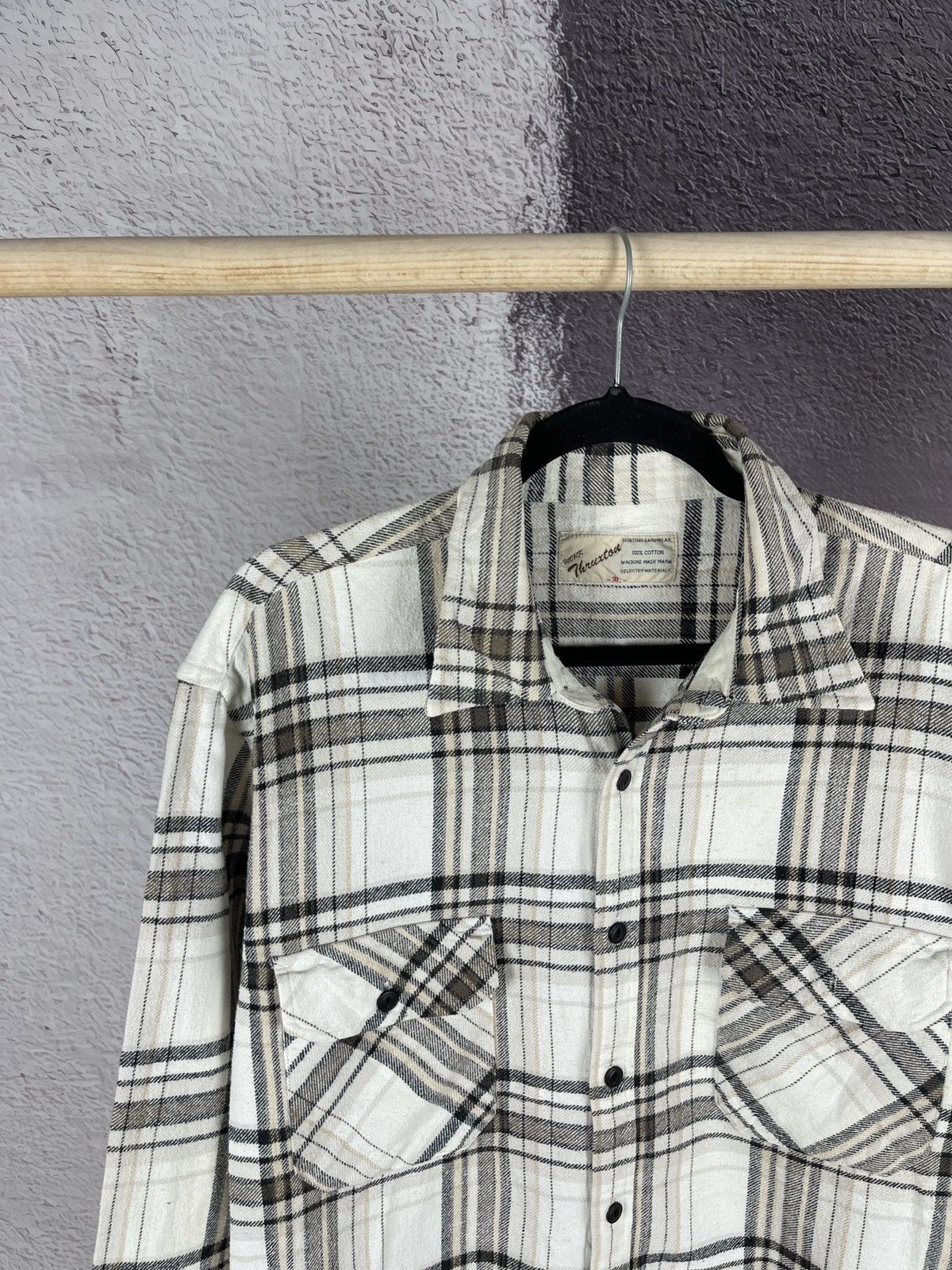 Flannel × Japanese Brand Thruxton Work checkered flannel Japanese ls shirt Size US XL / EU 56 / 4 - 4 Thumbnail